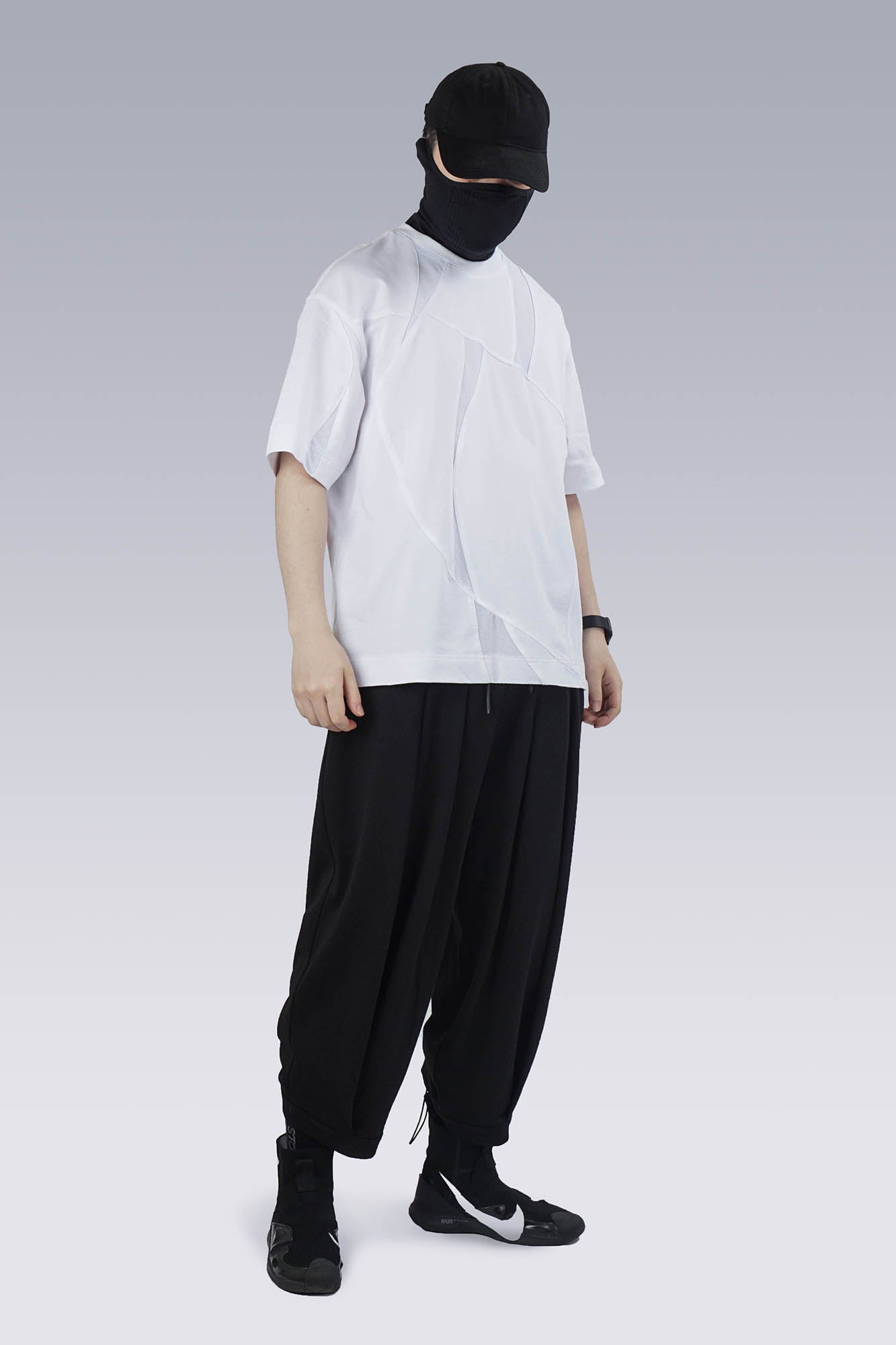 SILENSTORM Asymmetrical Mesh Deconstructed T-Shirt-T Shirt-S-Black-Free Shipping Leatheretro