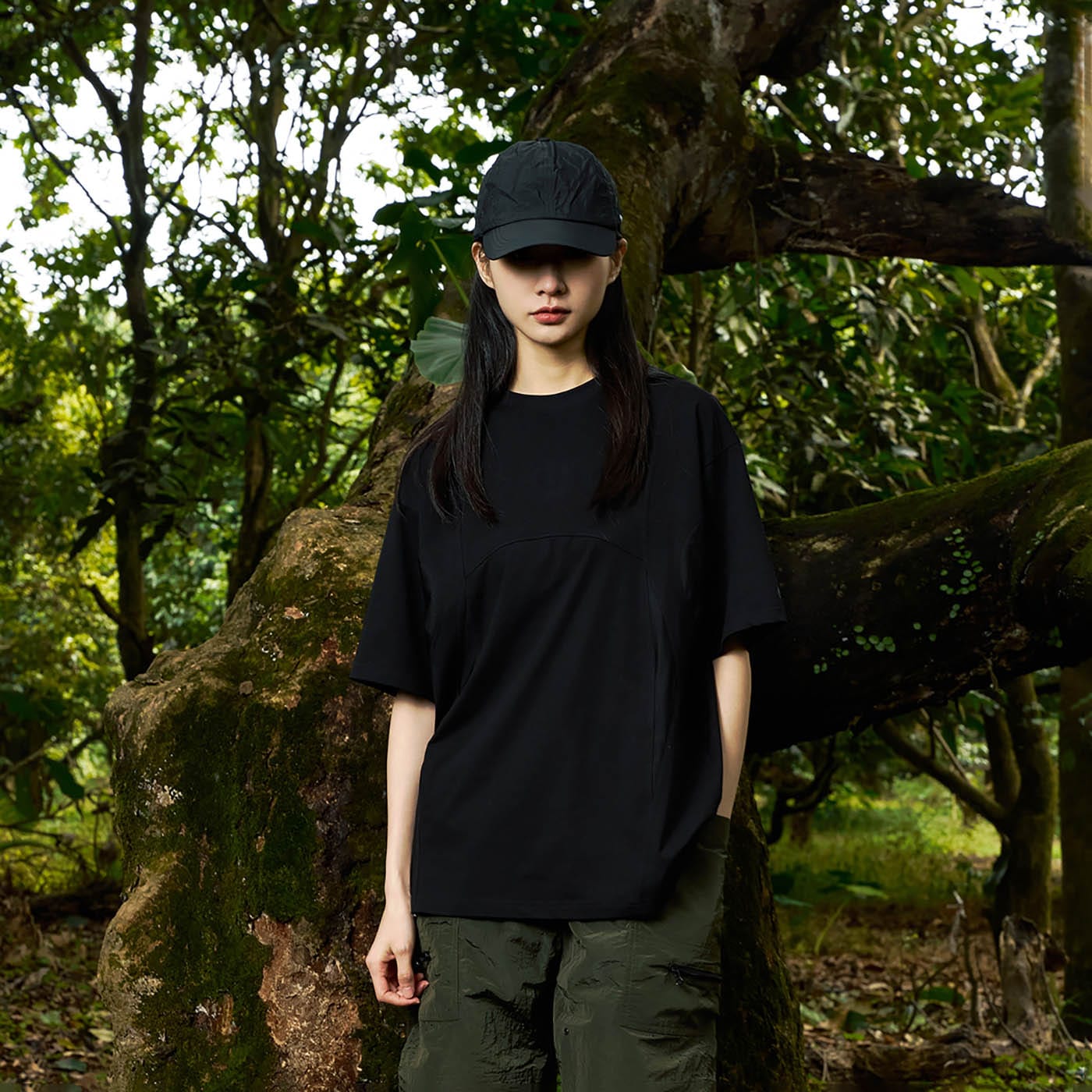 ENSHADOWER Arc Spliced Sorona T-Shirt-T Shirt-S-Black-Free Shipping Leatheretro