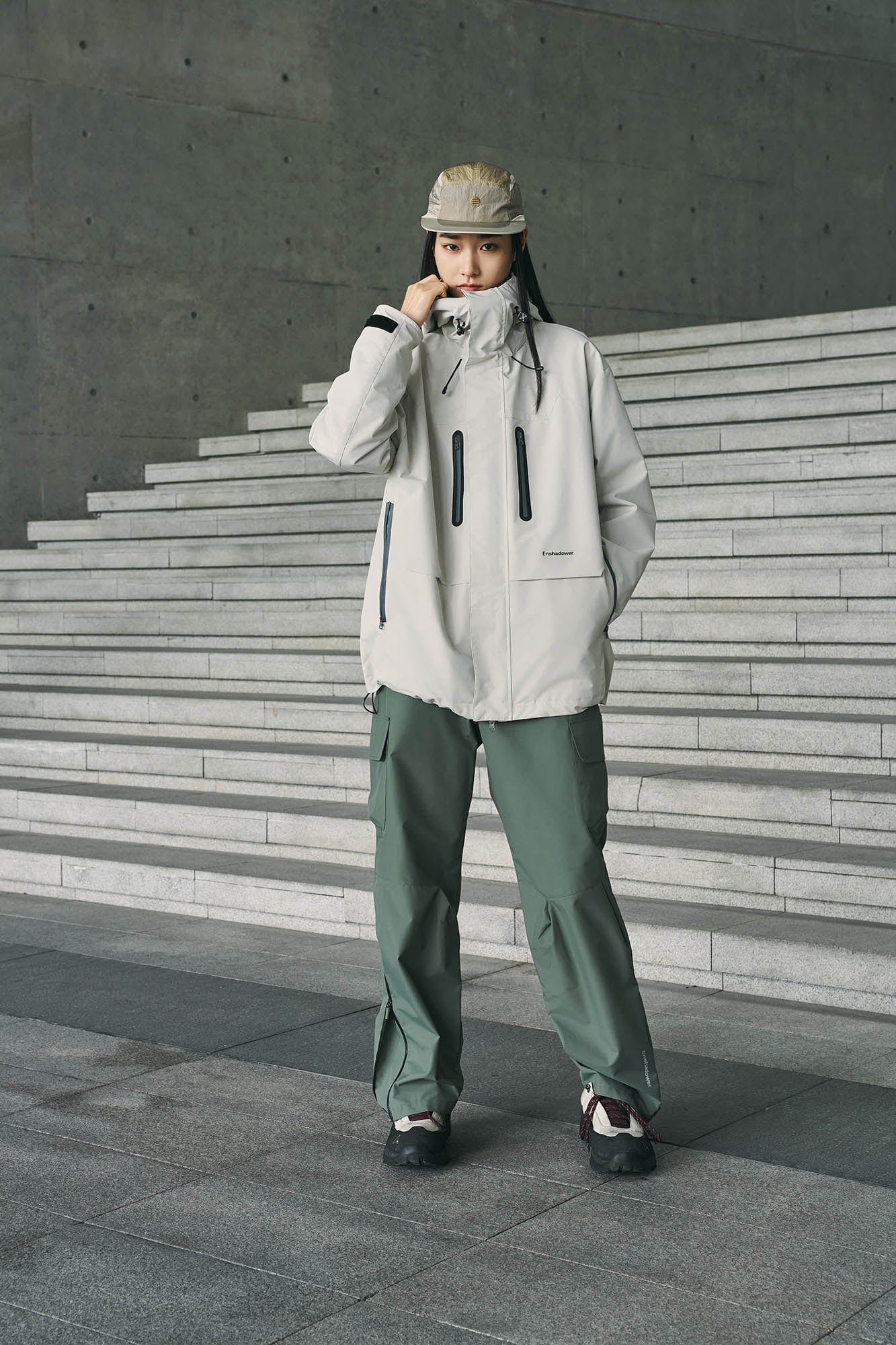 ENSHADOWER Multi-Pocket Waterproof Half-Zip Pants-Pants-S-Green-Free Shipping Leatheretro