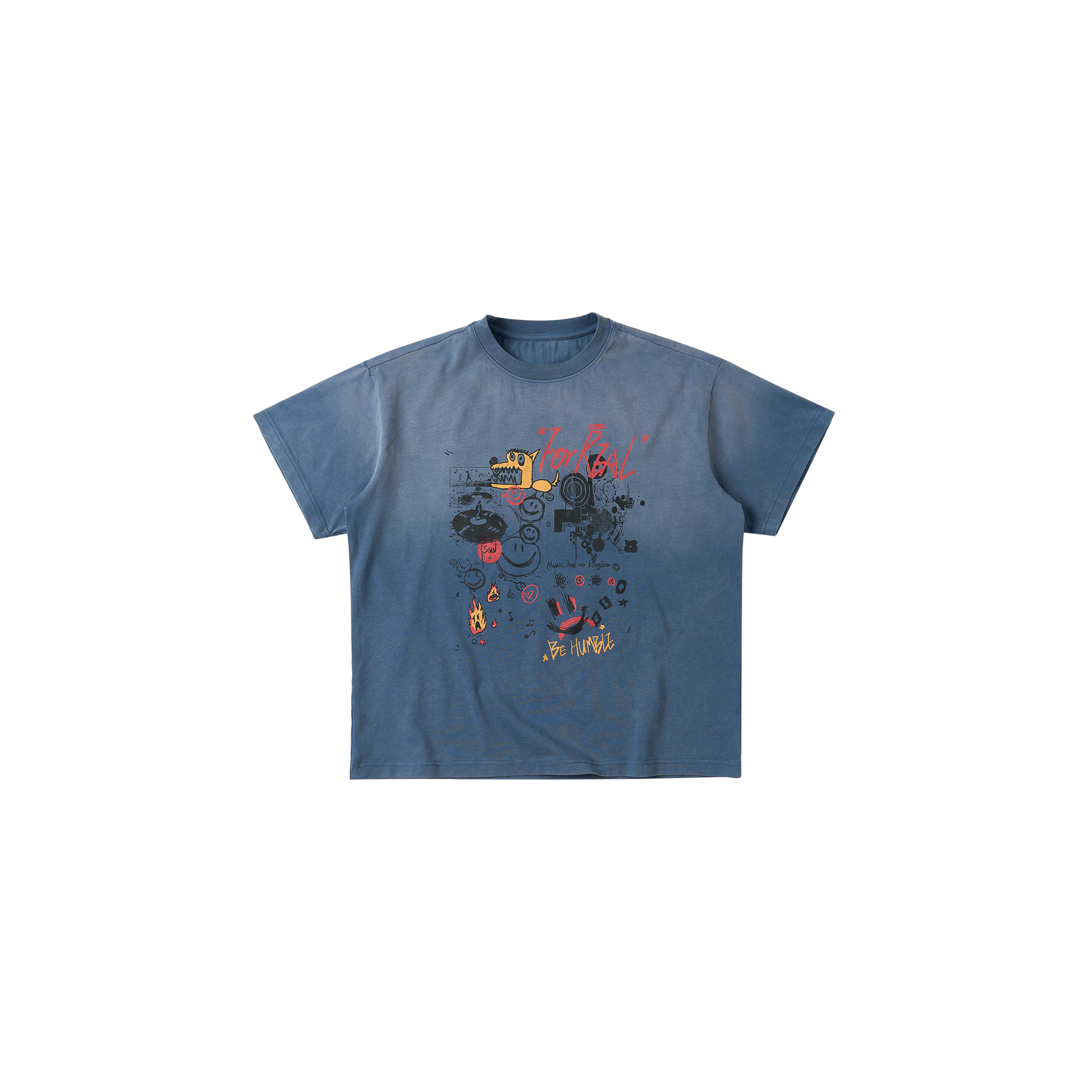 SAVAGEGROWTHWORLD Washed Graffiti Boxy Tee-T Shirt-S-Free Shipping Leatheretro