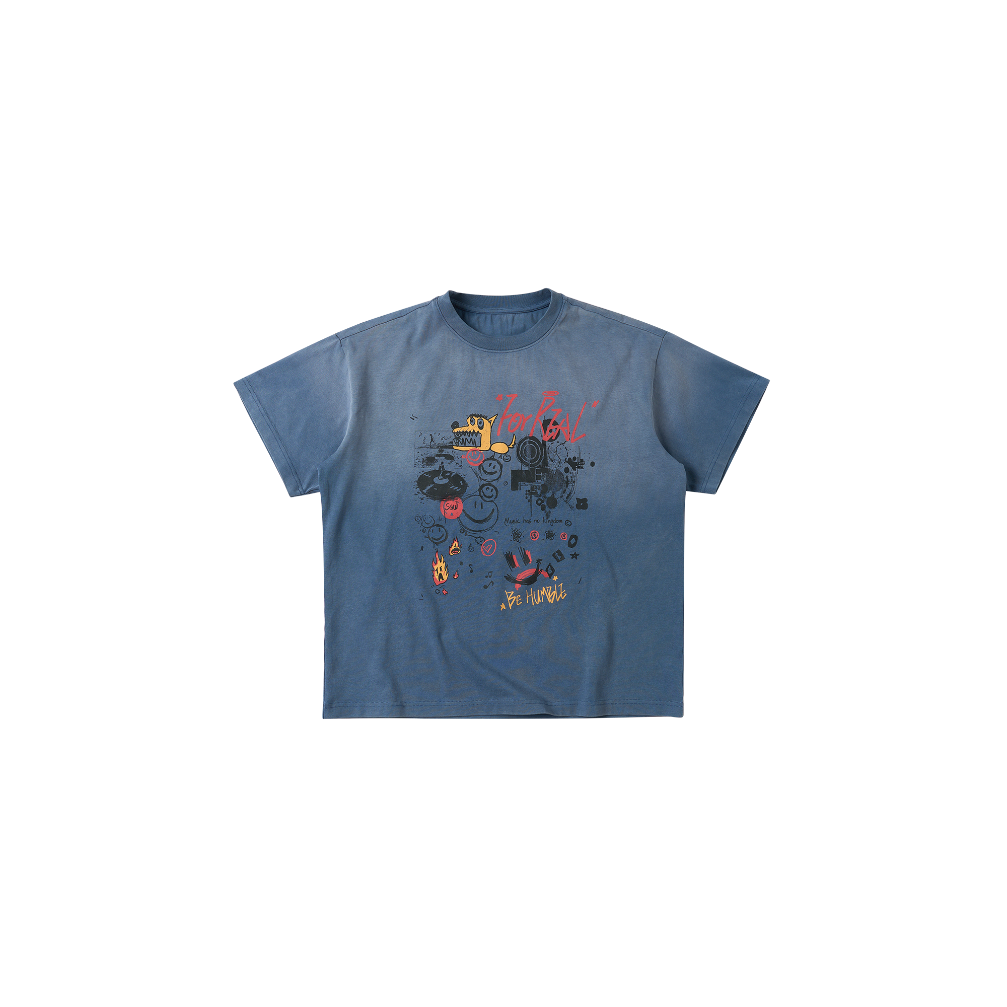 SAVAGEGROWTHWORLD Washed Graffiti Boxy Tee-T Shirt-S-Free Shipping Leatheretro