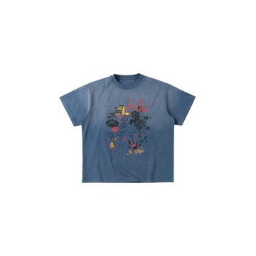 SAVAGEGROWTHWORLD Washed Graffiti Boxy Tee-T Shirt-S-Free Shipping Leatheretro