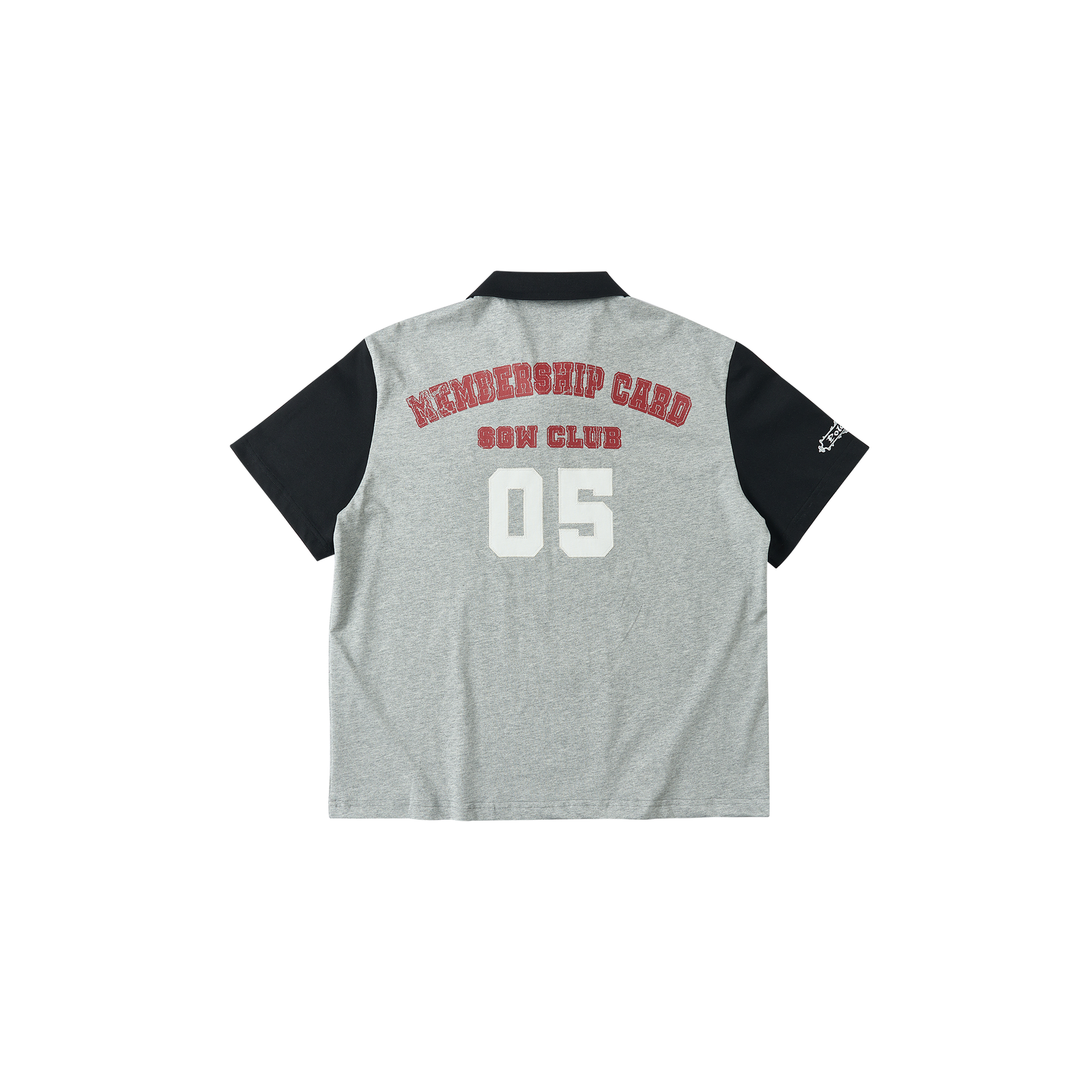 SAVAGEGROWTHWORLD Embroidered Colorblock Polo Tee-T Shirt-S (Preorder)-Free Shipping Leatheretro