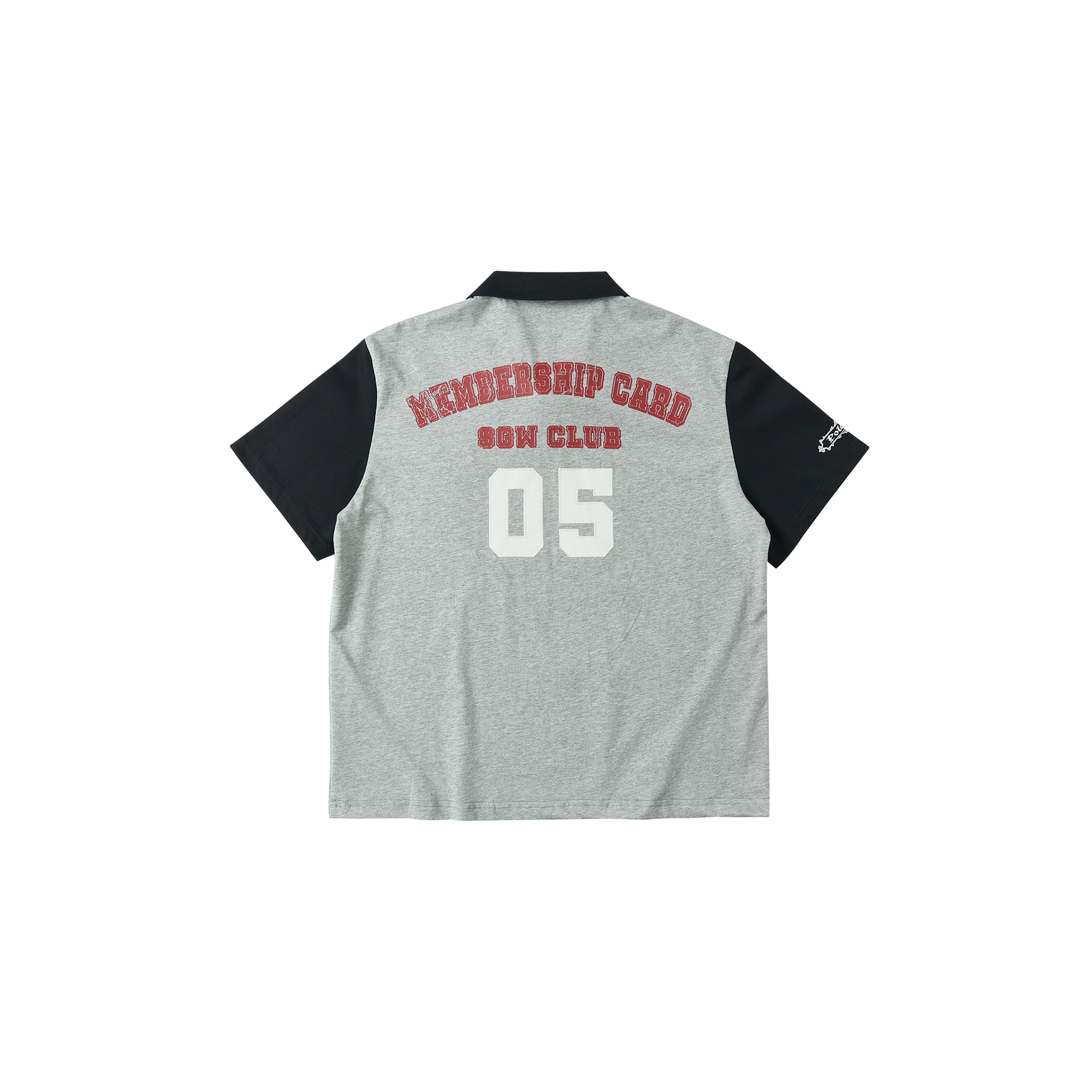 SAVAGEGROWTHWORLD Embroidered Colorblock Polo Tee-T Shirt-S (Preorder)-Free Shipping Leatheretro