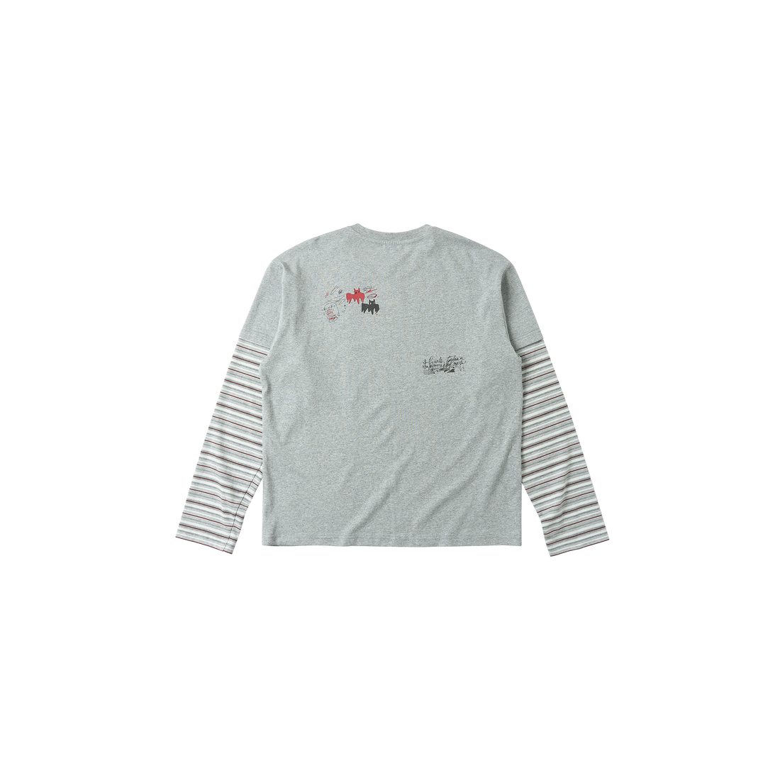 SAVAGEGROWTHWORLD Graffiti Layered Stripe Long Tee-L/S Tee-S-Free Shipping Leatheretro