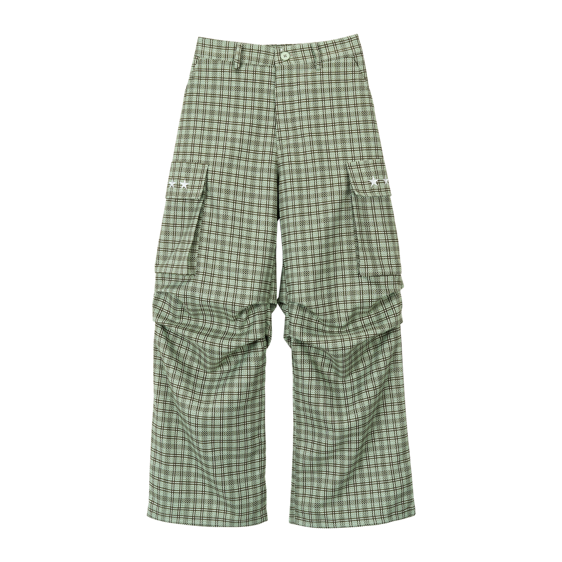 SAVAGEGROWTHWORLD Plaid Utility Parachute Cargo Pants-Pants-S (Preorder)-Free Shipping Leatheretro