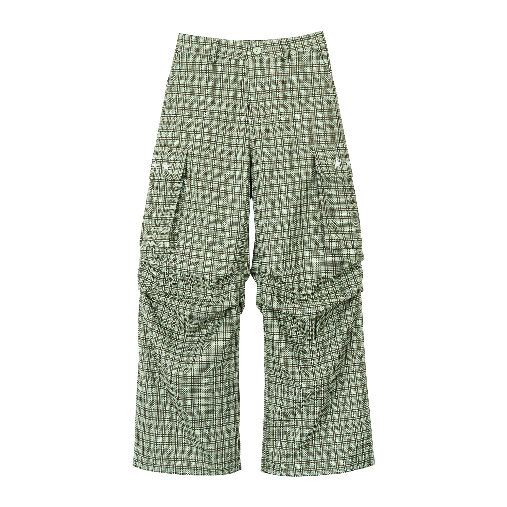 SAVAGEGROWTHWORLD Plaid Utility Parachute Cargo Pants-Pants-S (Preorder)-Free Shipping Leatheretro