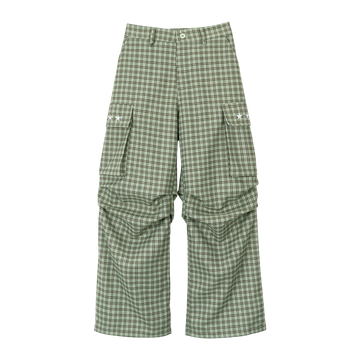 SAVAGEGROWTHWORLD Plaid Utility Parachute Cargo Pants-Pants-S (Preorder)-Free Shipping Leatheretro