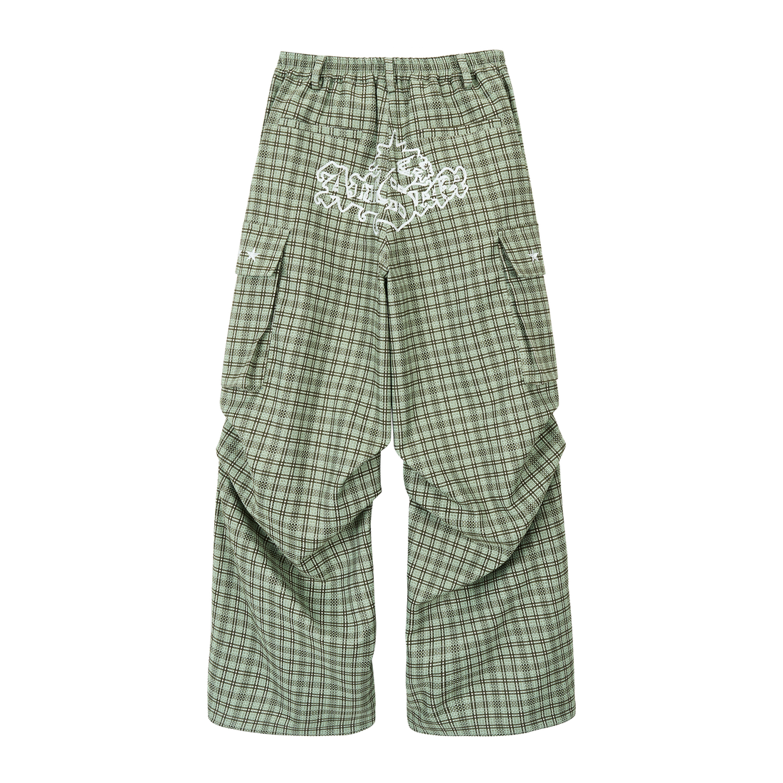 SAVAGEGROWTHWORLD Plaid Utility Parachute Cargo Pants-Pants-S (Preorder)-Free Shipping Leatheretro