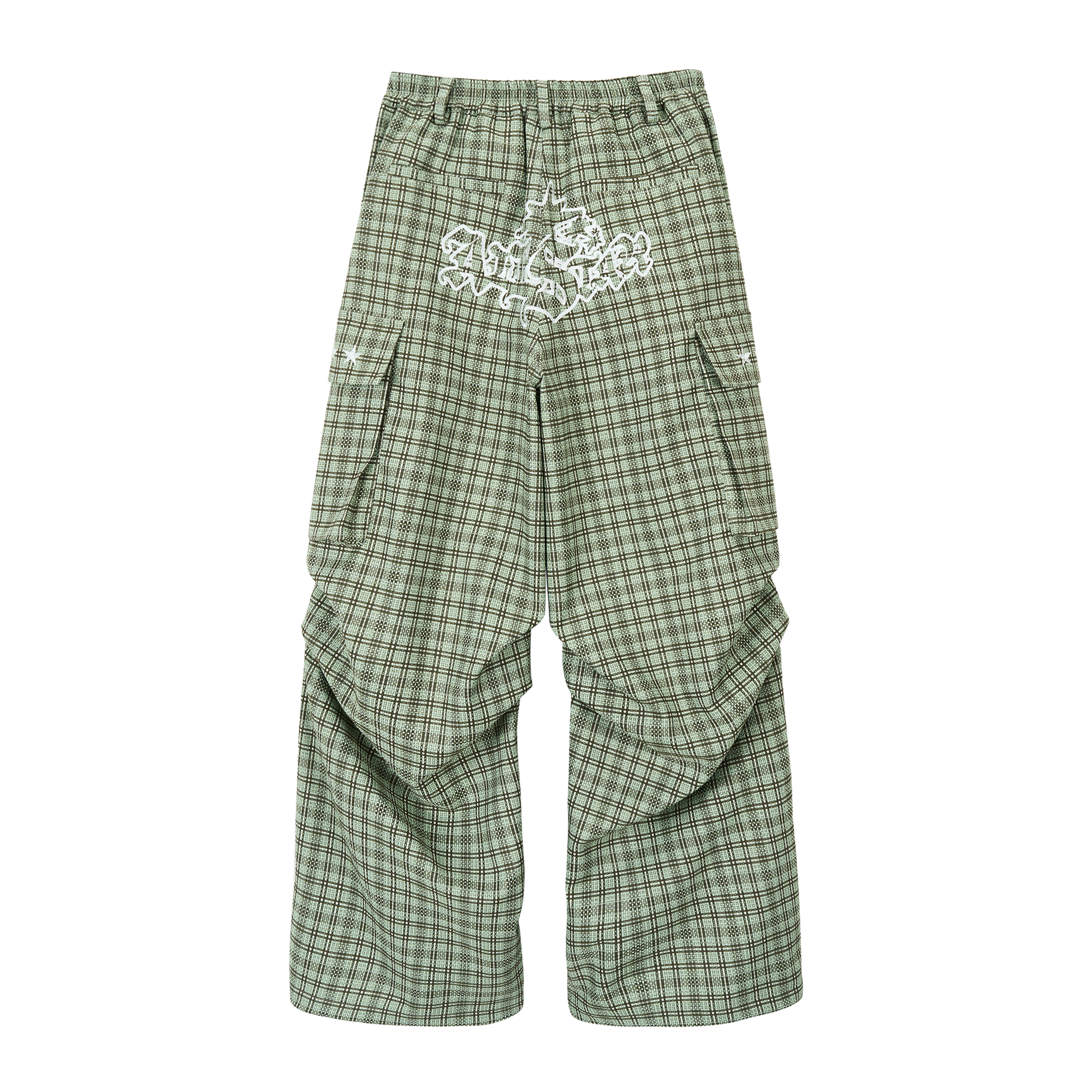 SAVAGEGROWTHWORLD Plaid Utility Parachute Cargo Pants-Pants-S (Preorder)-Free Shipping Leatheretro