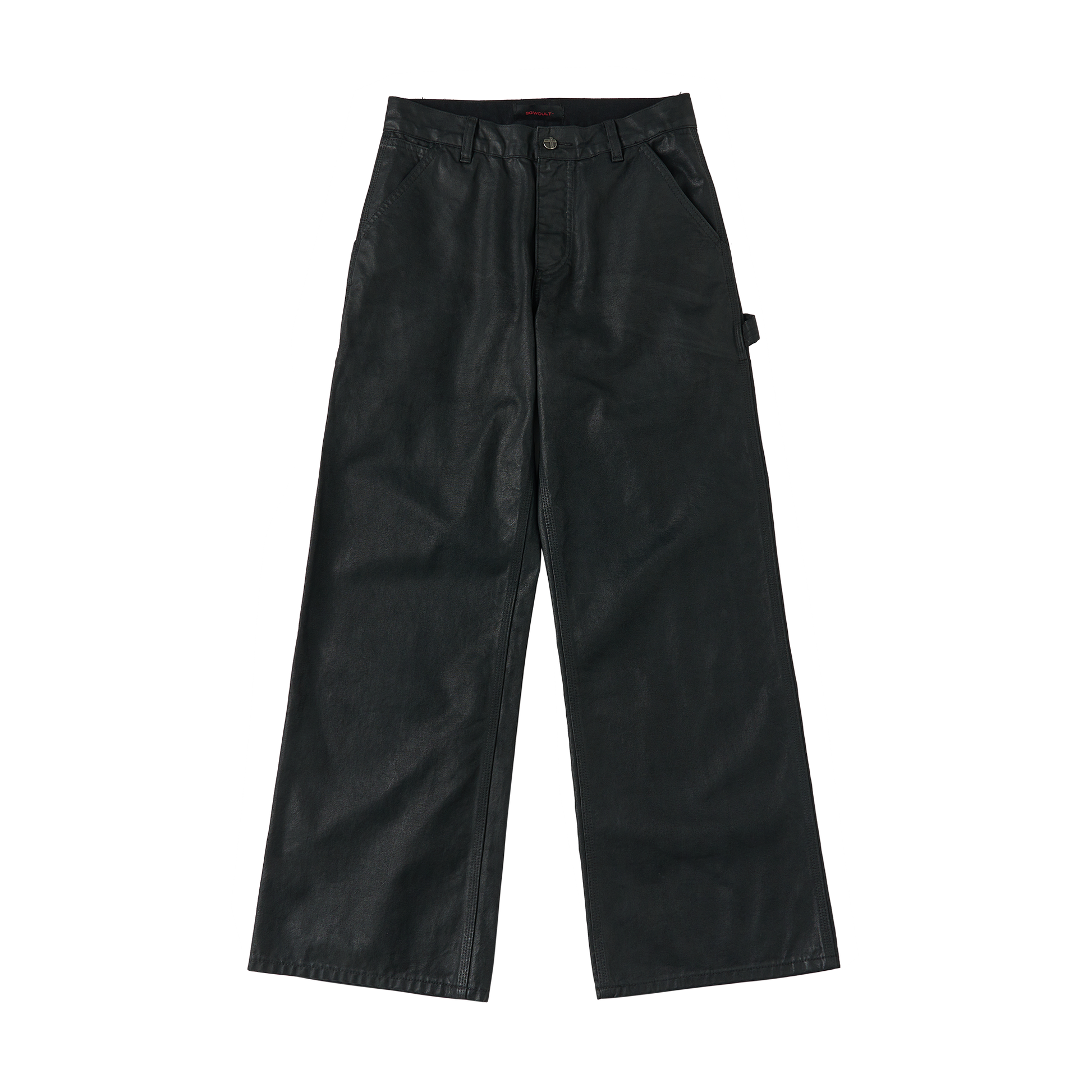 SAVAGEGROWTHWORLD Waxed Washed Dark Baggy Pants-Pants-S-Free Shipping Leatheretro