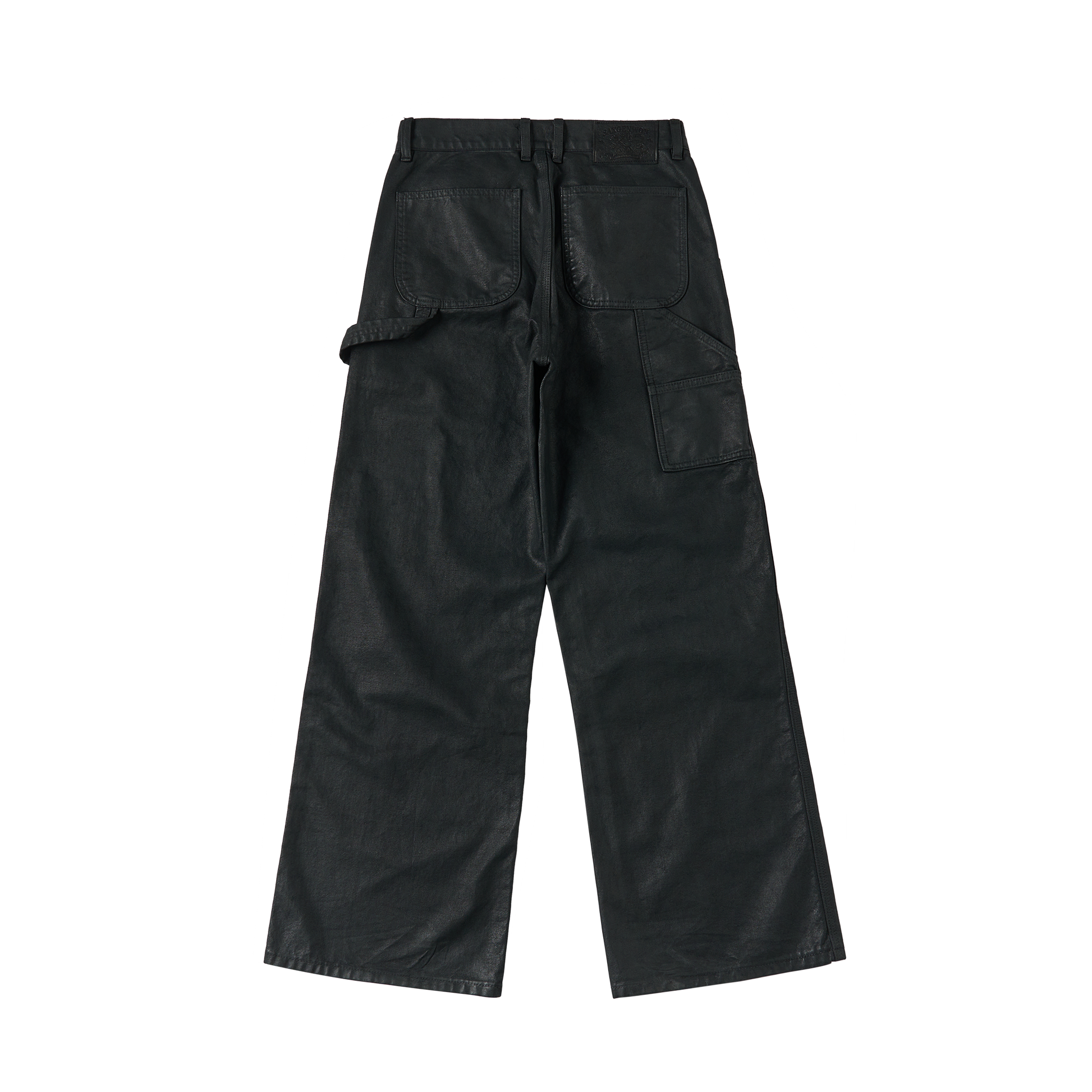 SAVAGEGROWTHWORLD Waxed Washed Dark Baggy Pants-Pants-S-Free Shipping Leatheretro