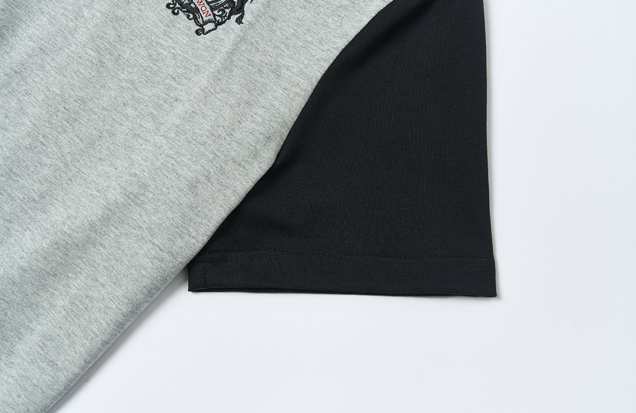 SAVAGEGROWTHWORLD Embroidered Colorblock Polo Tee-T Shirt-S (Preorder)-Free Shipping Leatheretro