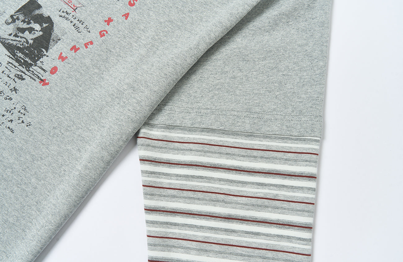 SAVAGEGROWTHWORLD Graffiti Layered Stripe Long Tee-L/S Tee-S-Free Shipping Leatheretro
