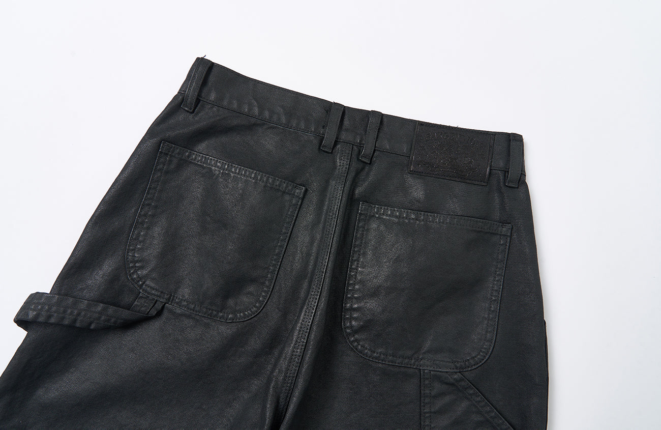 SAVAGEGROWTHWORLD Waxed Washed Dark Baggy Pants-Pants-S-Free Shipping Leatheretro