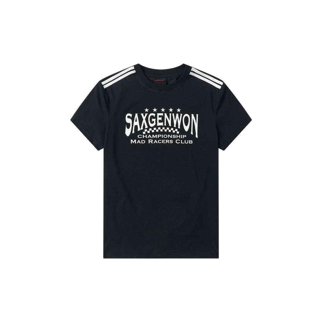 SAVAGEGROWTHWORLD Stripe Graphic Slim-Fit Tee-T Shirt-S (Preorder)-Free Shipping Leatheretro
