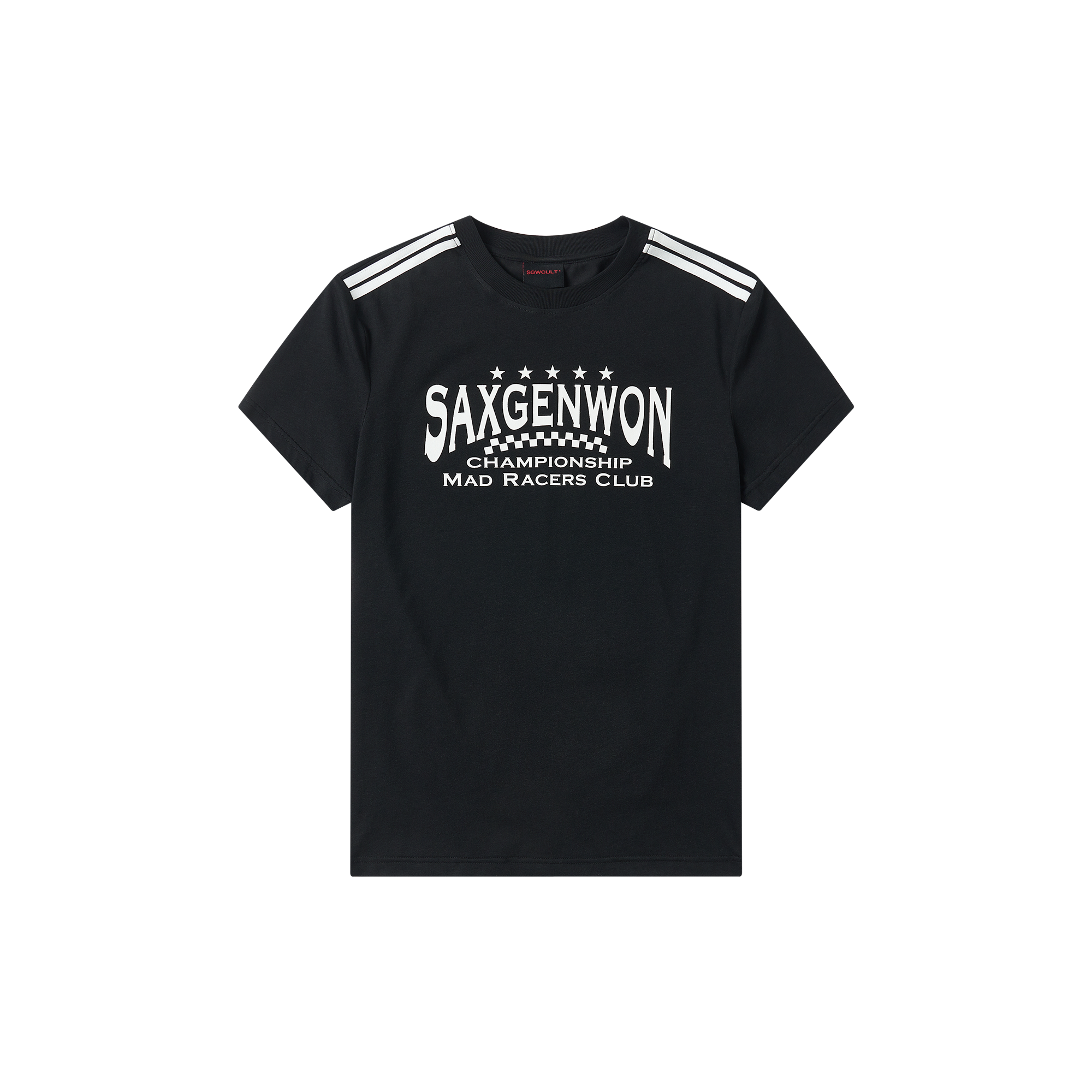 SAVAGEGROWTHWORLD Stripe Graphic Slim-Fit Tee-T Shirt-S (Preorder)-Free Shipping Leatheretro