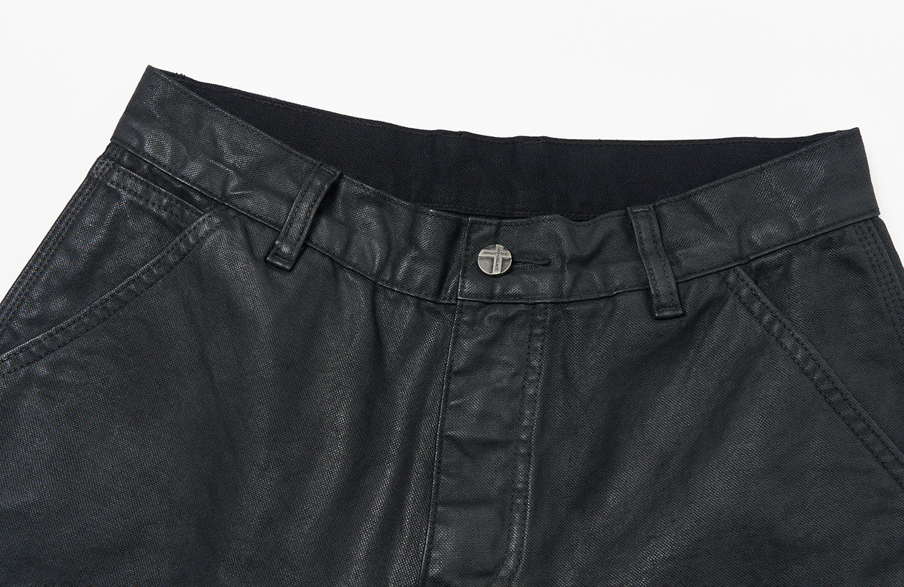 SAVAGEGROWTHWORLD Waxed Washed Dark Baggy Pants-Pants-S-Free Shipping Leatheretro