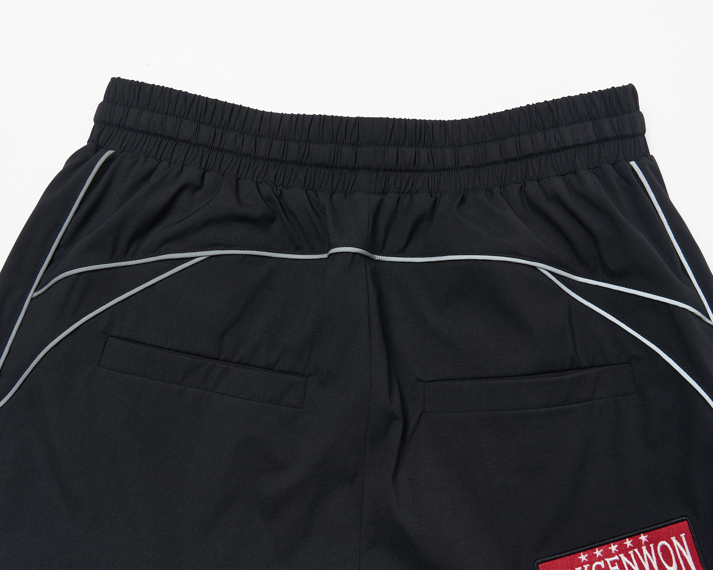 SAVAGEGROWTHWORLD Embroidered Logo Piped Straight-Leg Pants-Pants-S-Free Shipping Leatheretro