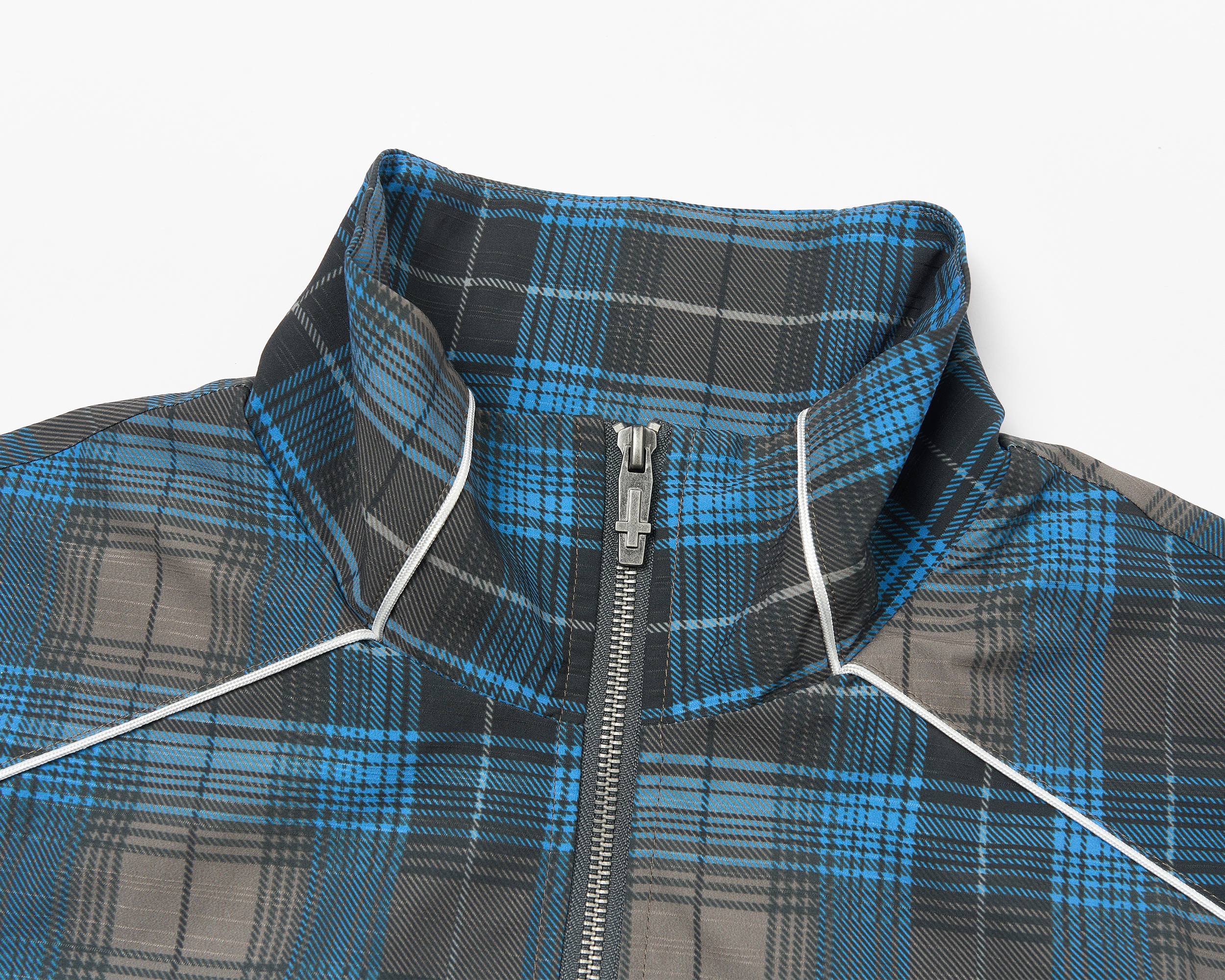 SAVAGEGROWTHWORLD Plaid Stand-Collar Jacket-Jacket-S-Free Shipping Leatheretro