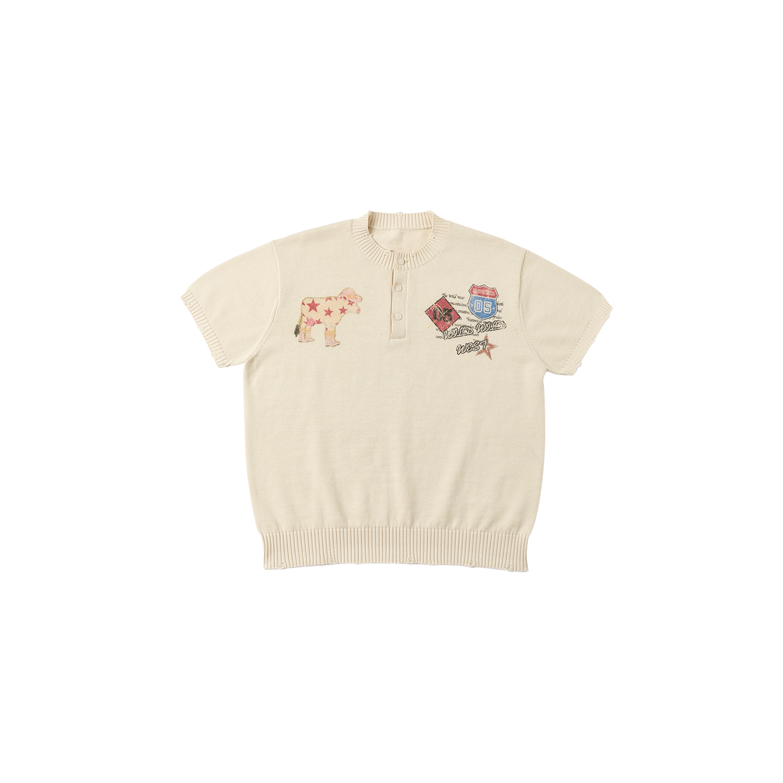 SAVAGEGROWTHWORLD Digital Print Knit Boxy Tee-T Shirt-S (Preorder)-Free Shipping Leatheretro