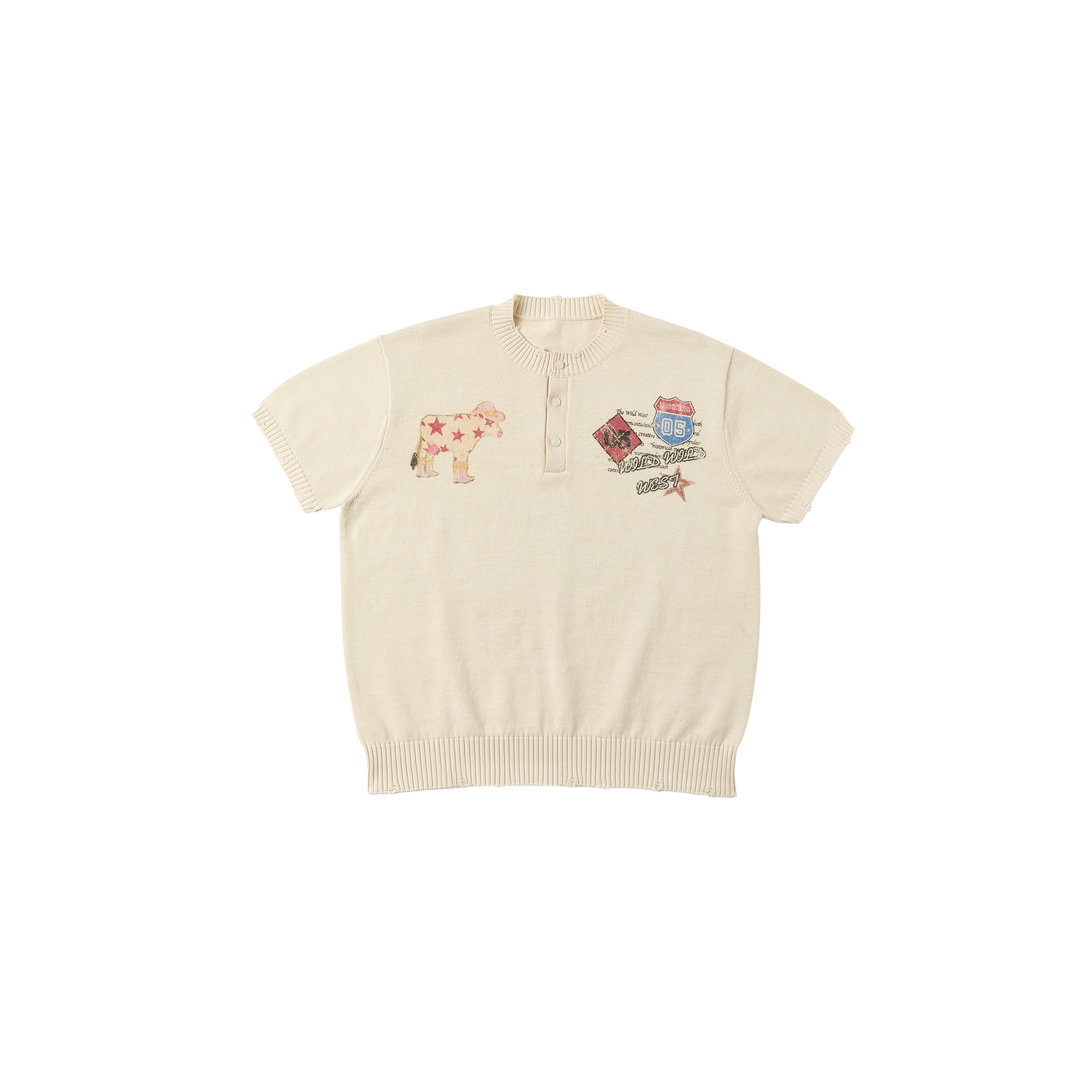 SAVAGEGROWTHWORLD Digital Print Knit Boxy Tee-T Shirt-S (Preorder)-Free Shipping Leatheretro