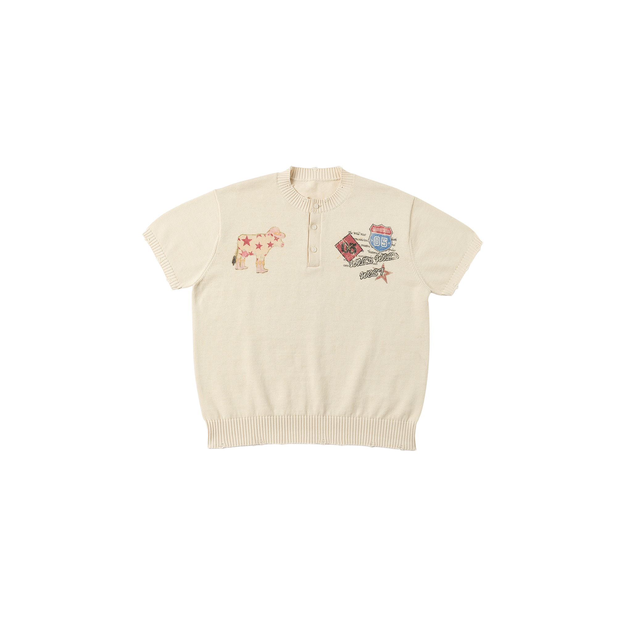 SAVAGEGROWTHWORLD Digital Print Knit Boxy Tee-T Shirt-S (Preorder)-Free Shipping Leatheretro