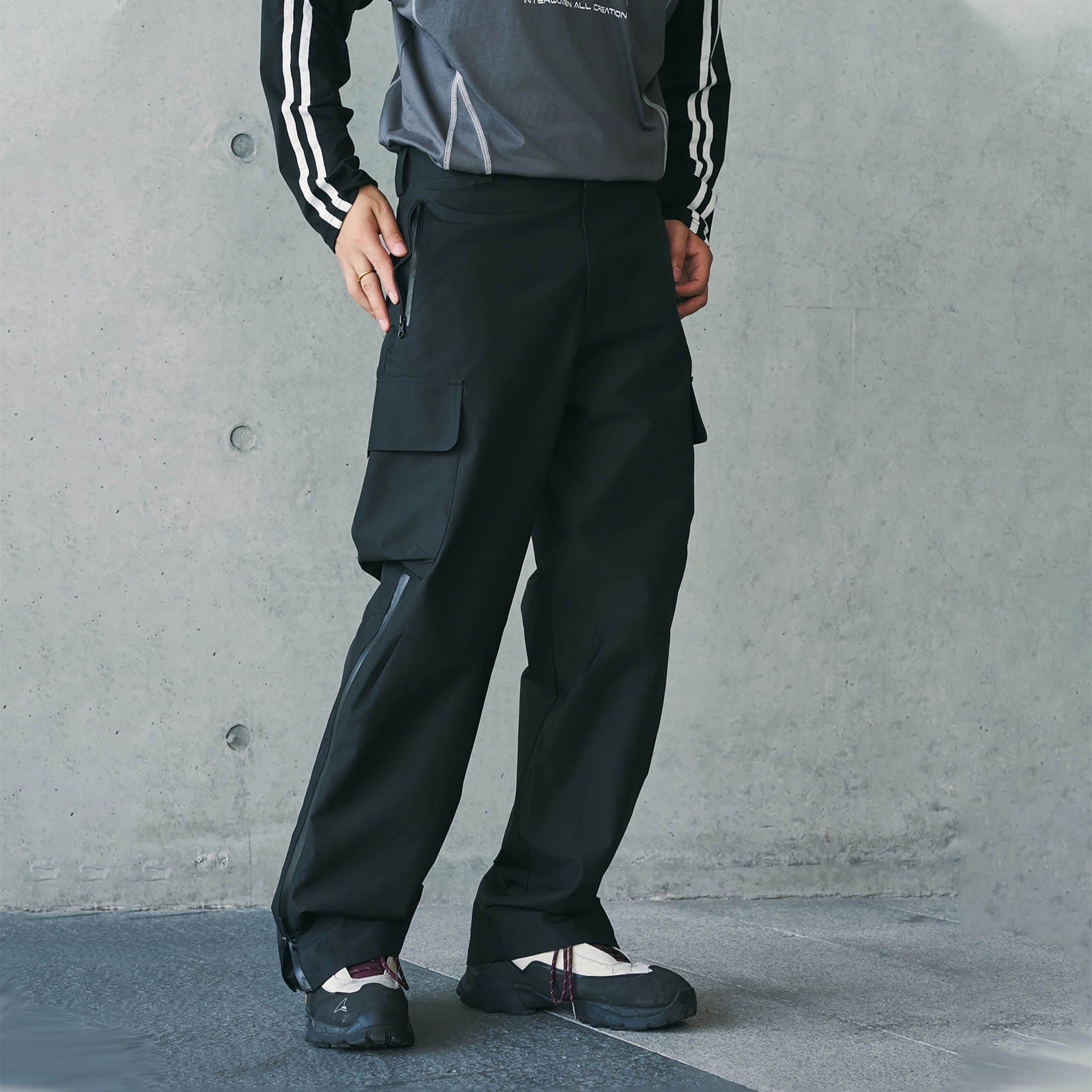 ENSHADOWER Multi-Pocket Waterproof Half-Zip Pants-Pants-S-Black-Free Shipping Leatheretro