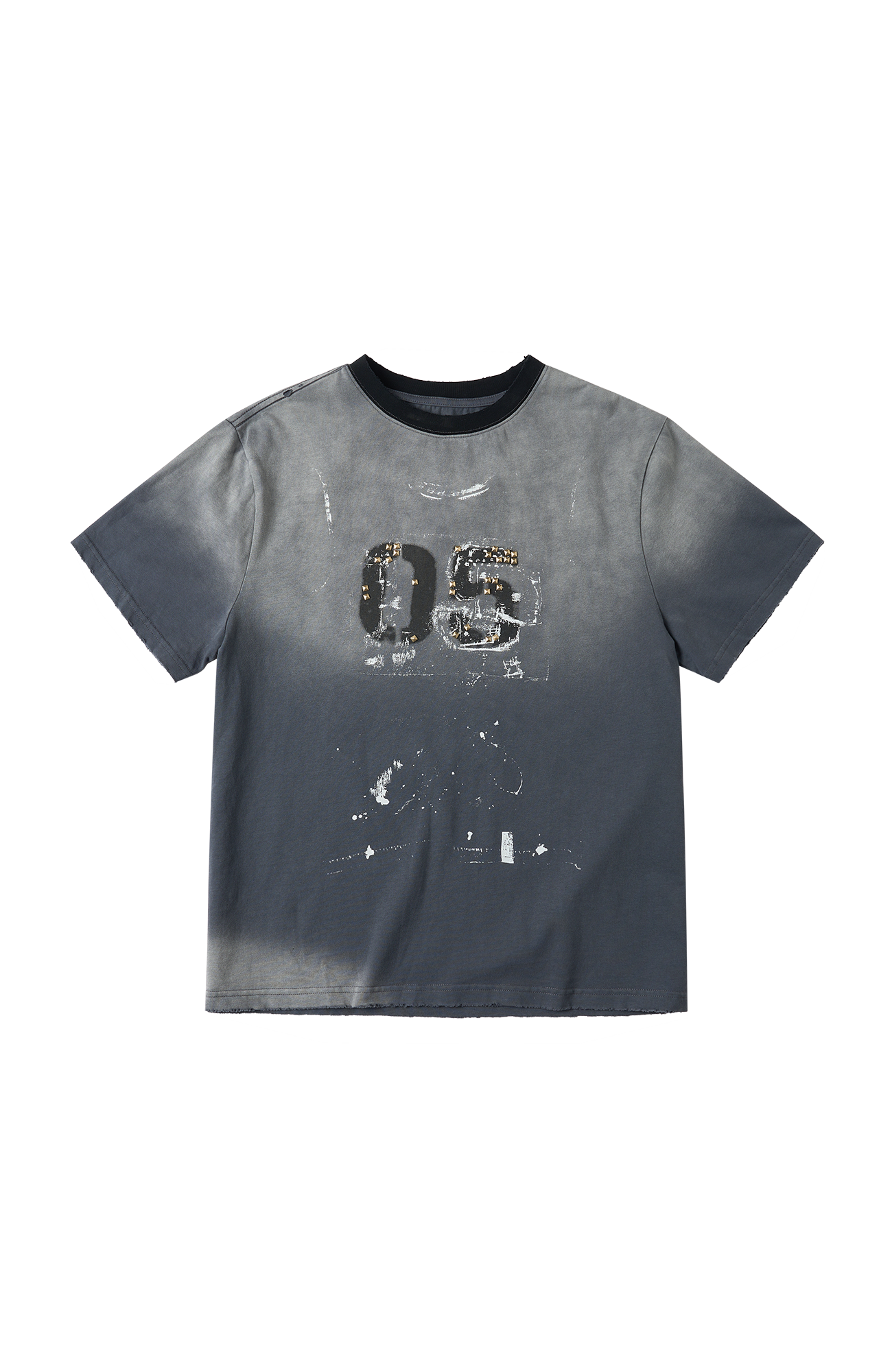 SAVAGEGROWTHWORLD Studded Distressed Graphic T-Shirt-T Shirt-S-Free Shipping Leatheretro