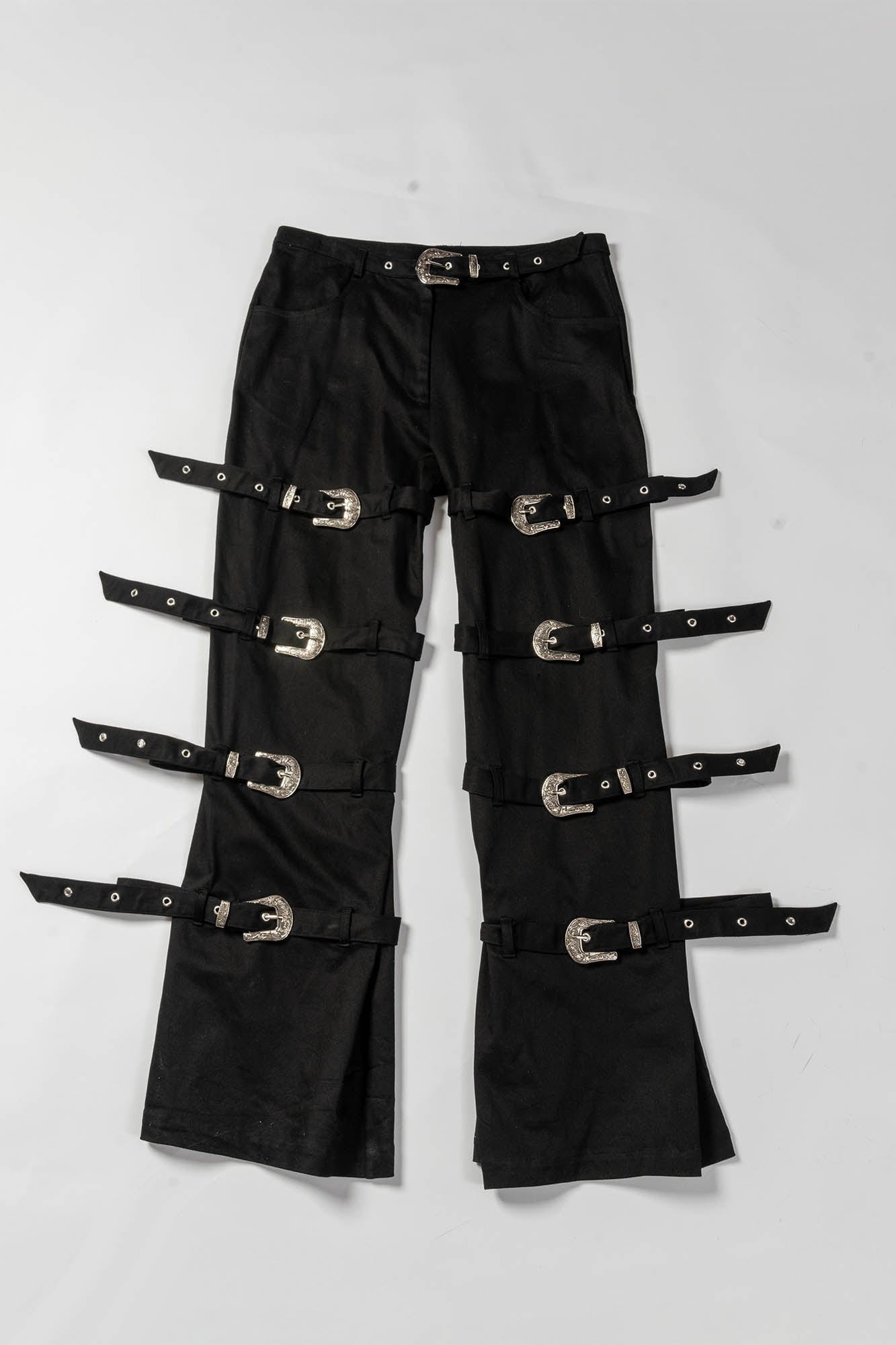KADAKADA Buckled Bondage Pants-Pants-S - 31"-Free Shipping Leatheretro