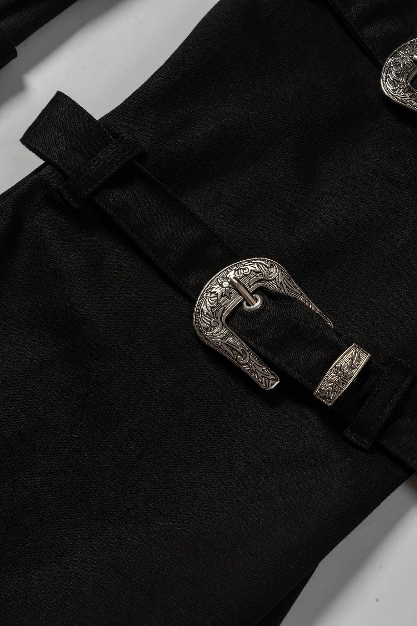 KADAKADA Buckled Bondage Pants-Pants-S - 31"-Free Shipping Leatheretro