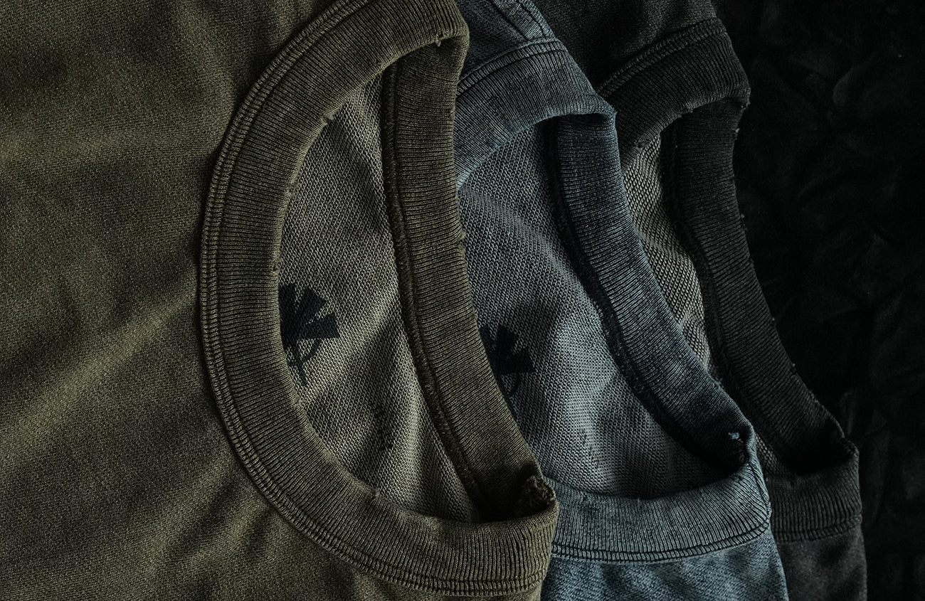 NEIGBORL Retro Washed Embroidered Pocket Tee-T Shirt-S (Preorder)-Black-Free Shipping Leatheretro
