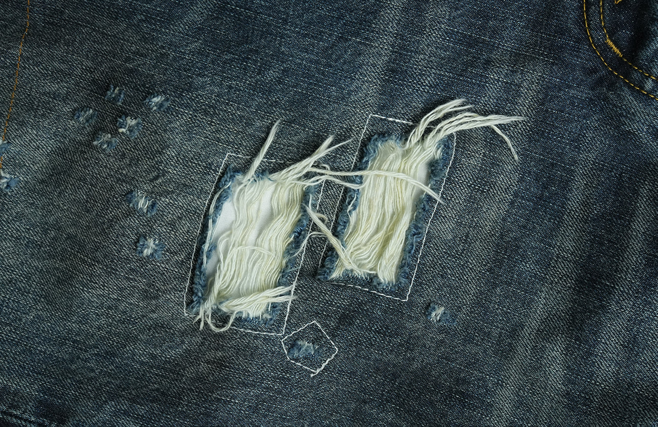 NEIGBORL Distressed Straight-Leg Denim Pants-Jeans-S (Preorder)-Free Shipping Leatheretro