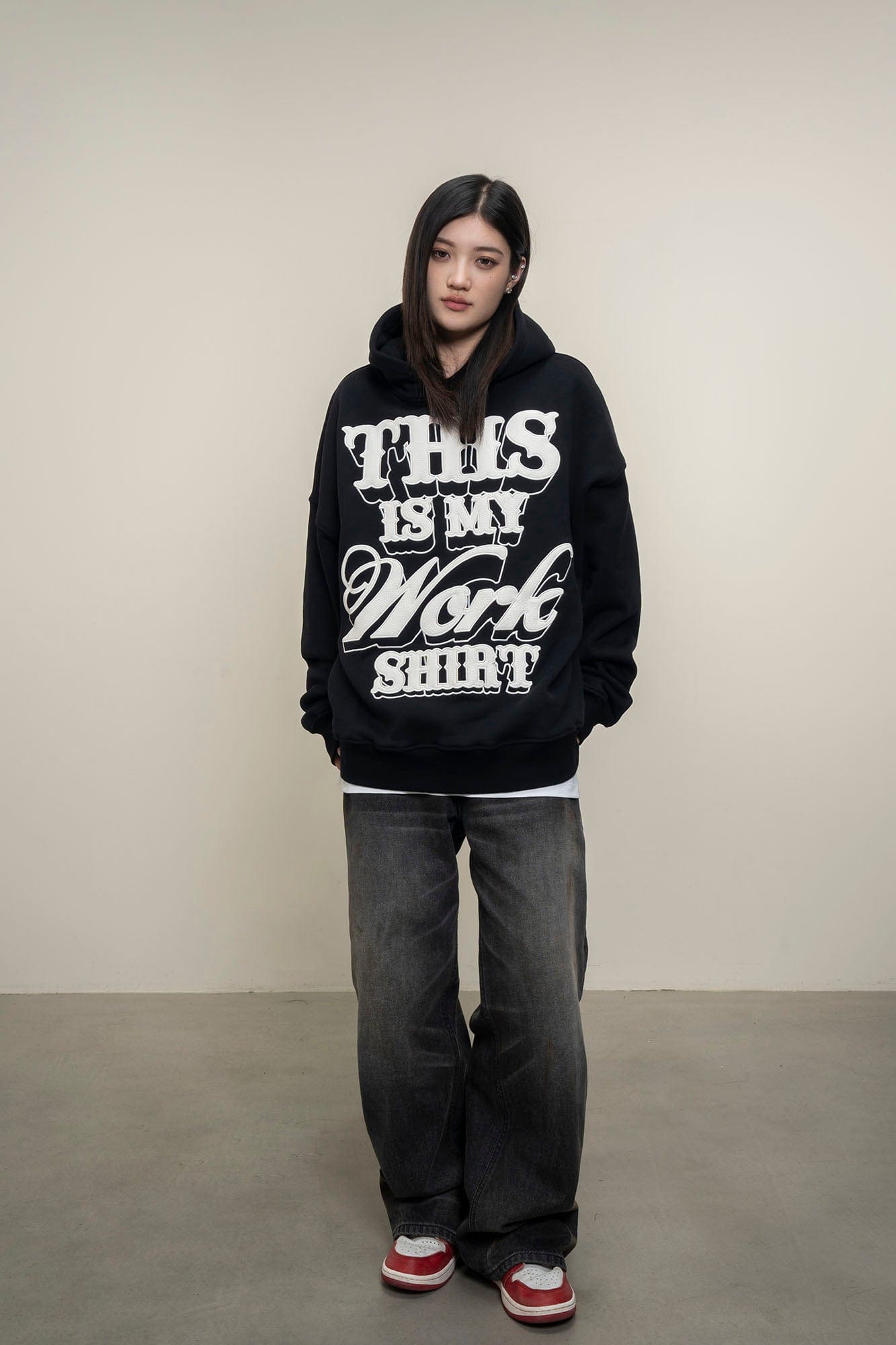 MAKEMORE Graphic Patch Oversized Hoodie-Hoodie-S-Free Shipping Leatheretro