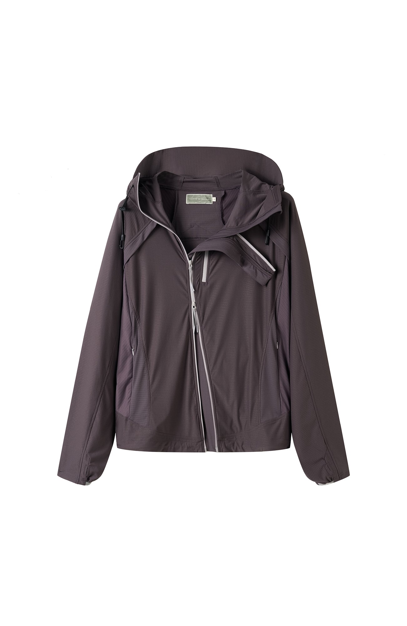 MOITIEDEPETALE Dual-Zip Cooling UV Protection Hooded Jacket-Jacket-XS-Purple-Free Shipping Leatheretro