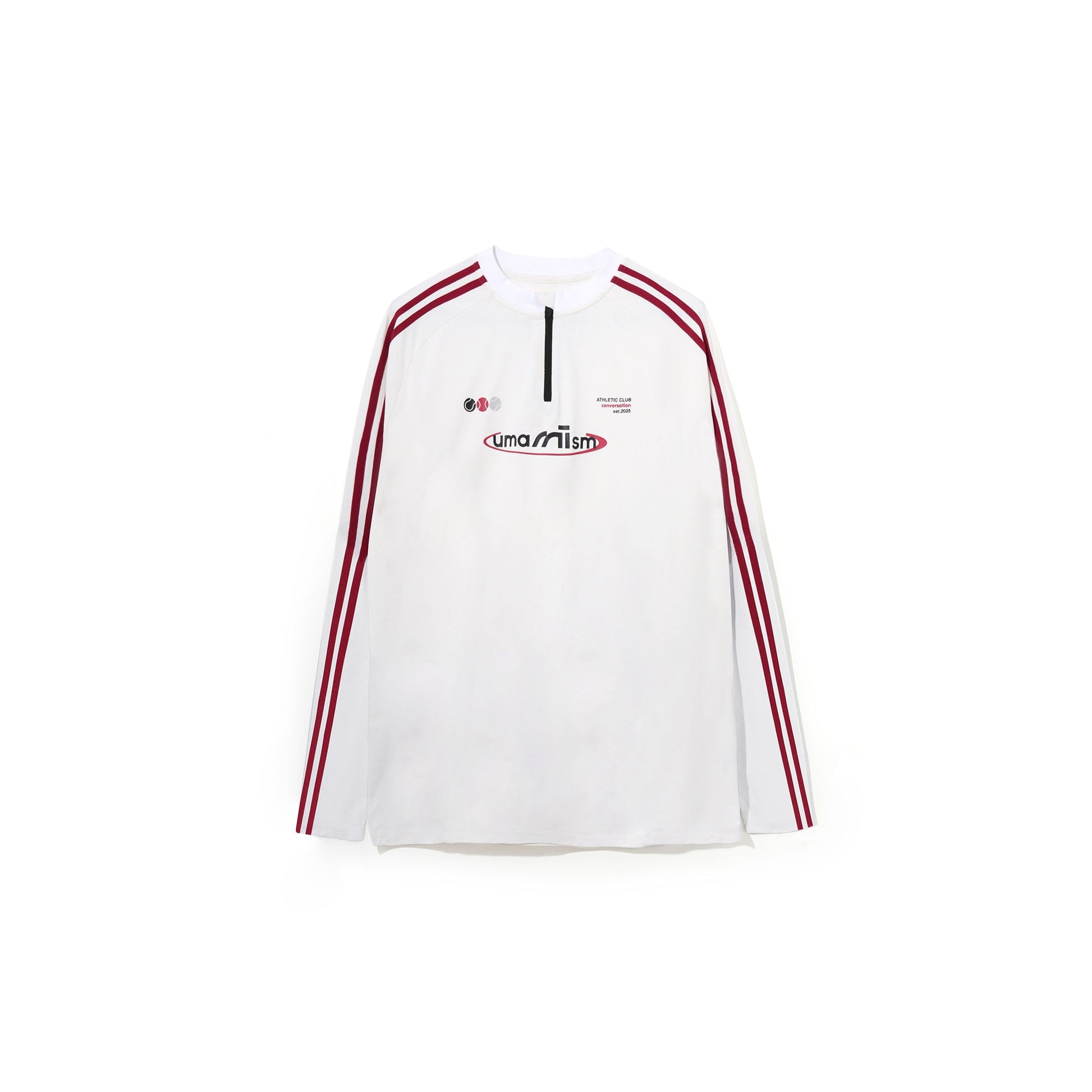 UMAMIISM Side Stripe Mesh-Panel Quick-Dry Long-Sleeve Tee-L/S Tee-XS-White-Free Shipping Leatheretro