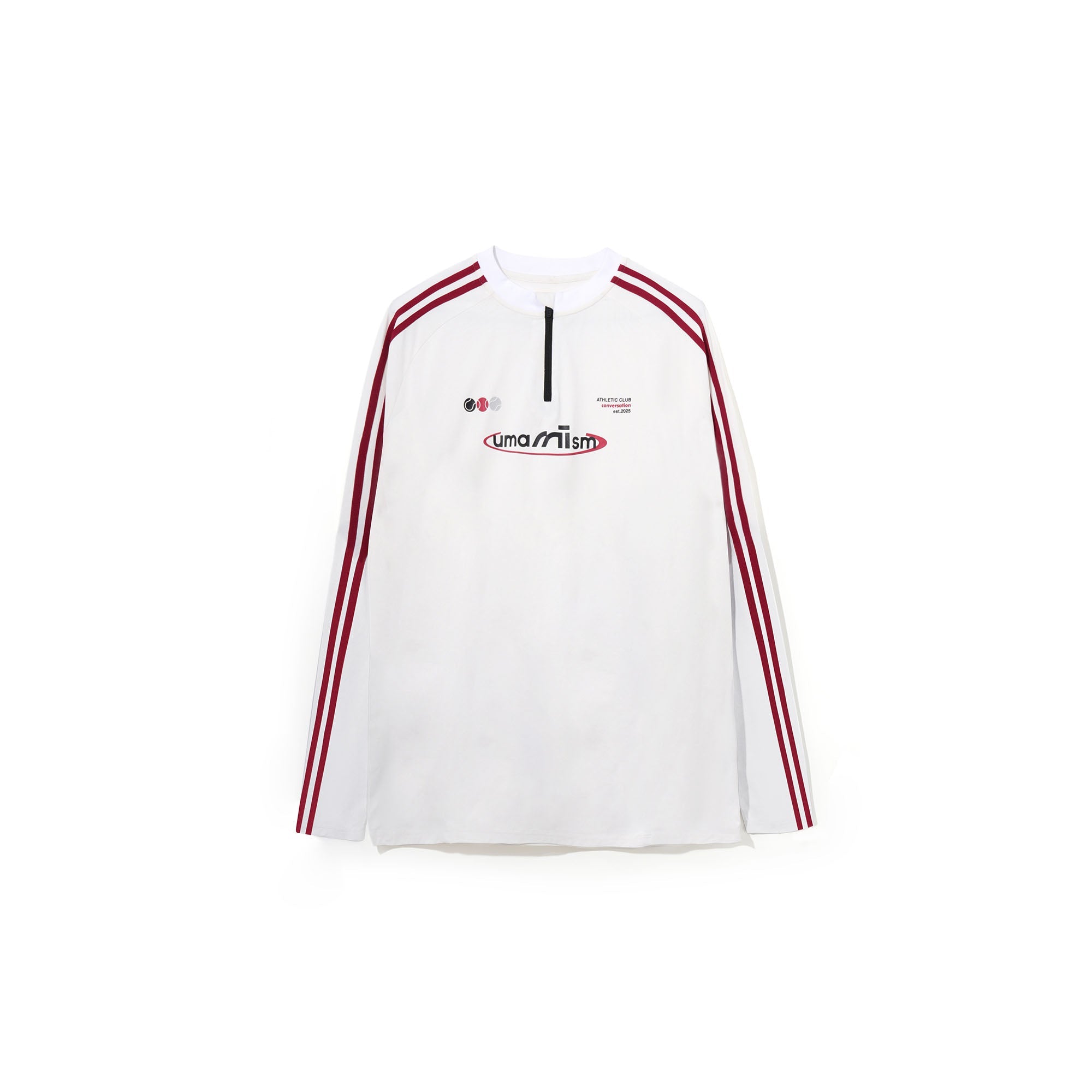 UMAMIISM Side Stripe Mesh-Panel Quick-Dry Long-Sleeve Tee-L/S Tee-XS-White-Free Shipping Leatheretro