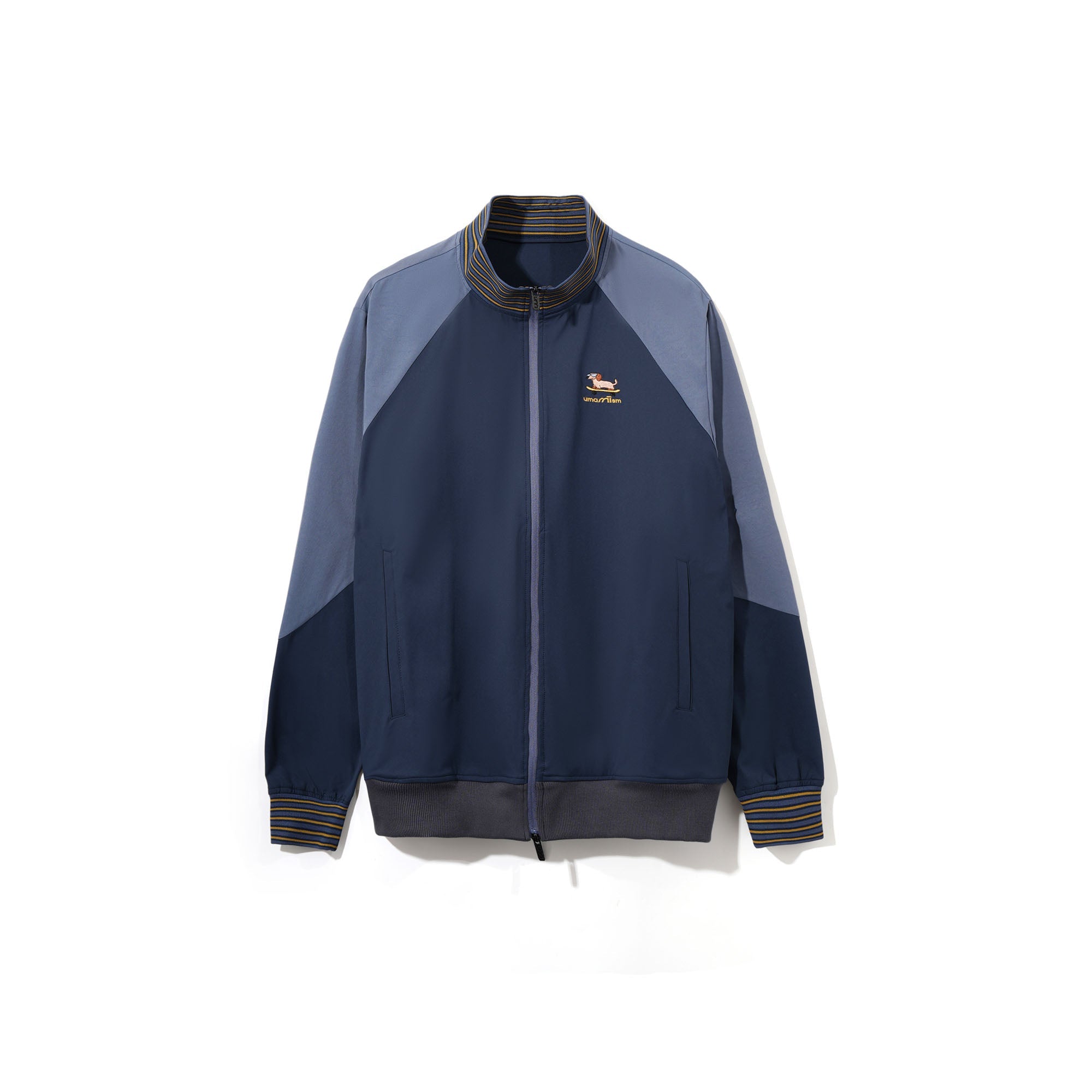 UMAMIISM Contrast Raglan Waterproof Track Jacket-Jacket-XS-Dark Blue-Free Shipping Leatheretro