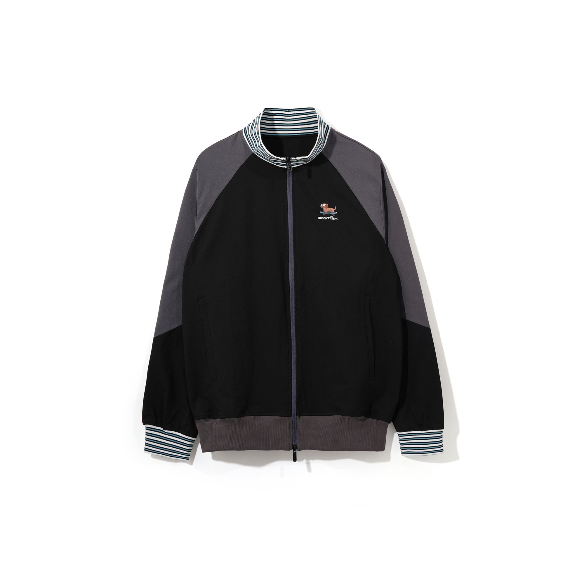 UMAMIISM Contrast Raglan Waterproof Track Jacket-Jacket-XS-Black-Free Shipping Leatheretro