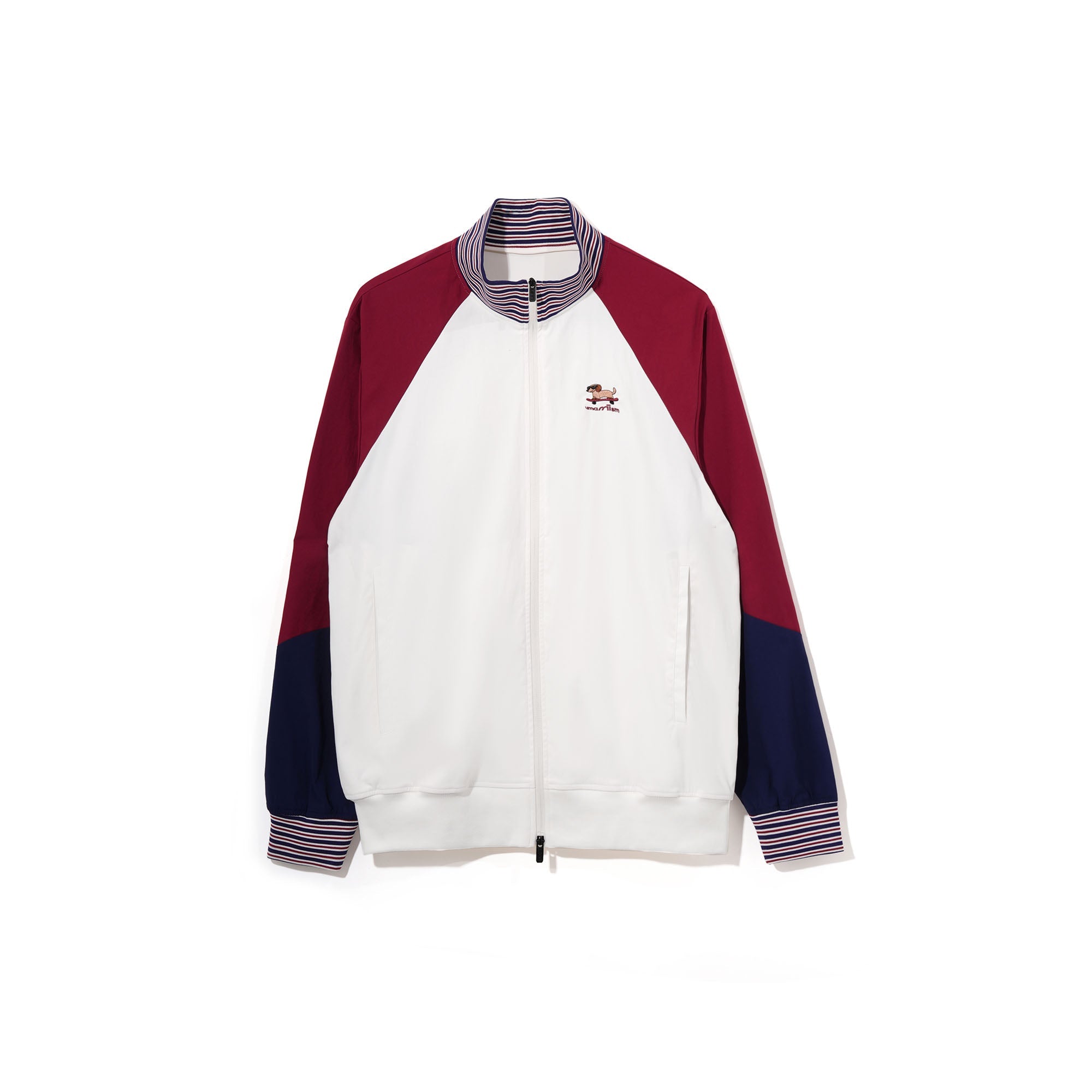 UMAMIISM Contrast Raglan Waterproof Track Jacket-Jacket-XS-White B-Free Shipping Leatheretro