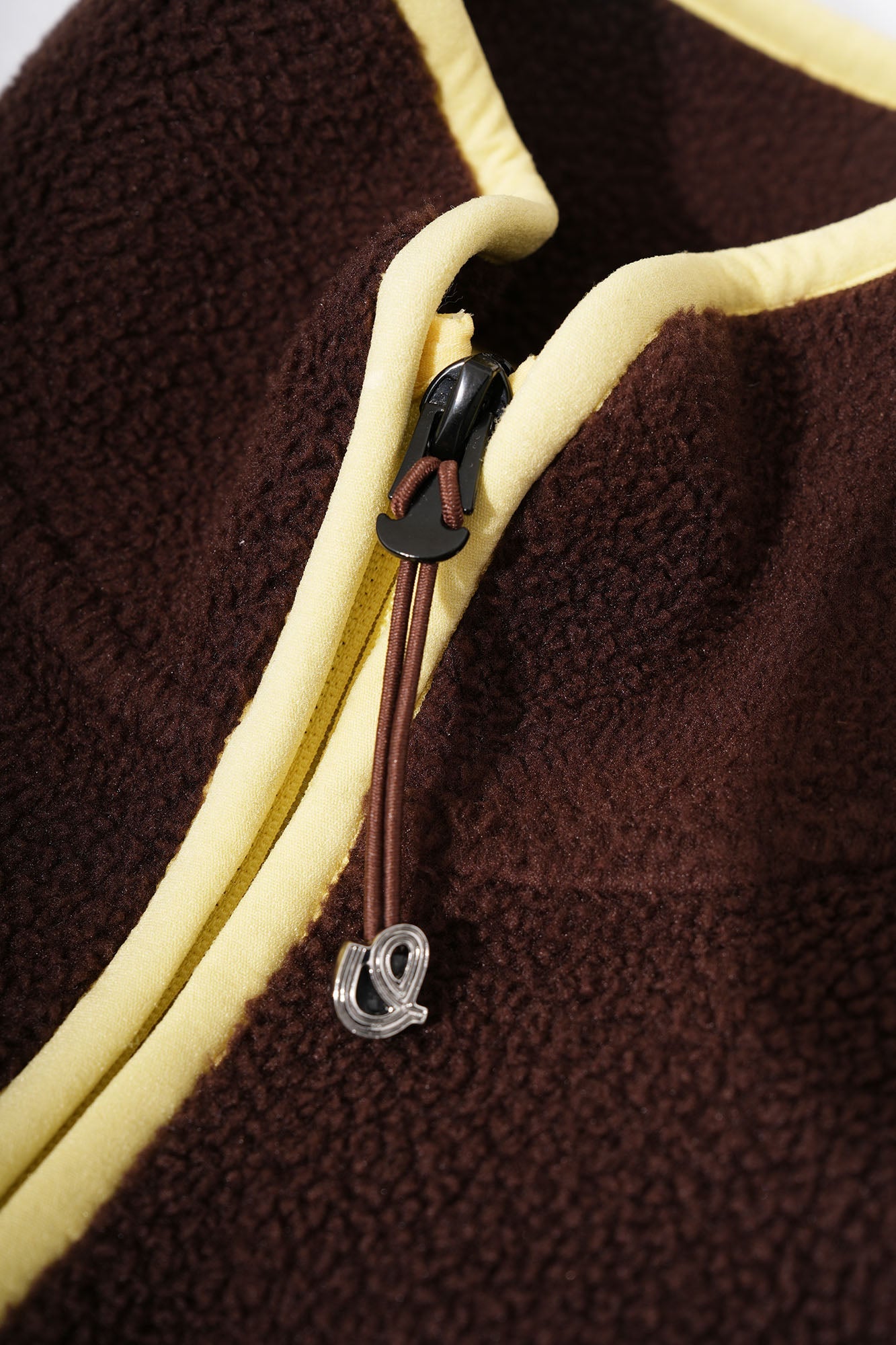 UMAMIISM Contrast Trim Fleece Jacket-Jacket-XS-Beige-Free Shipping Leatheretro
