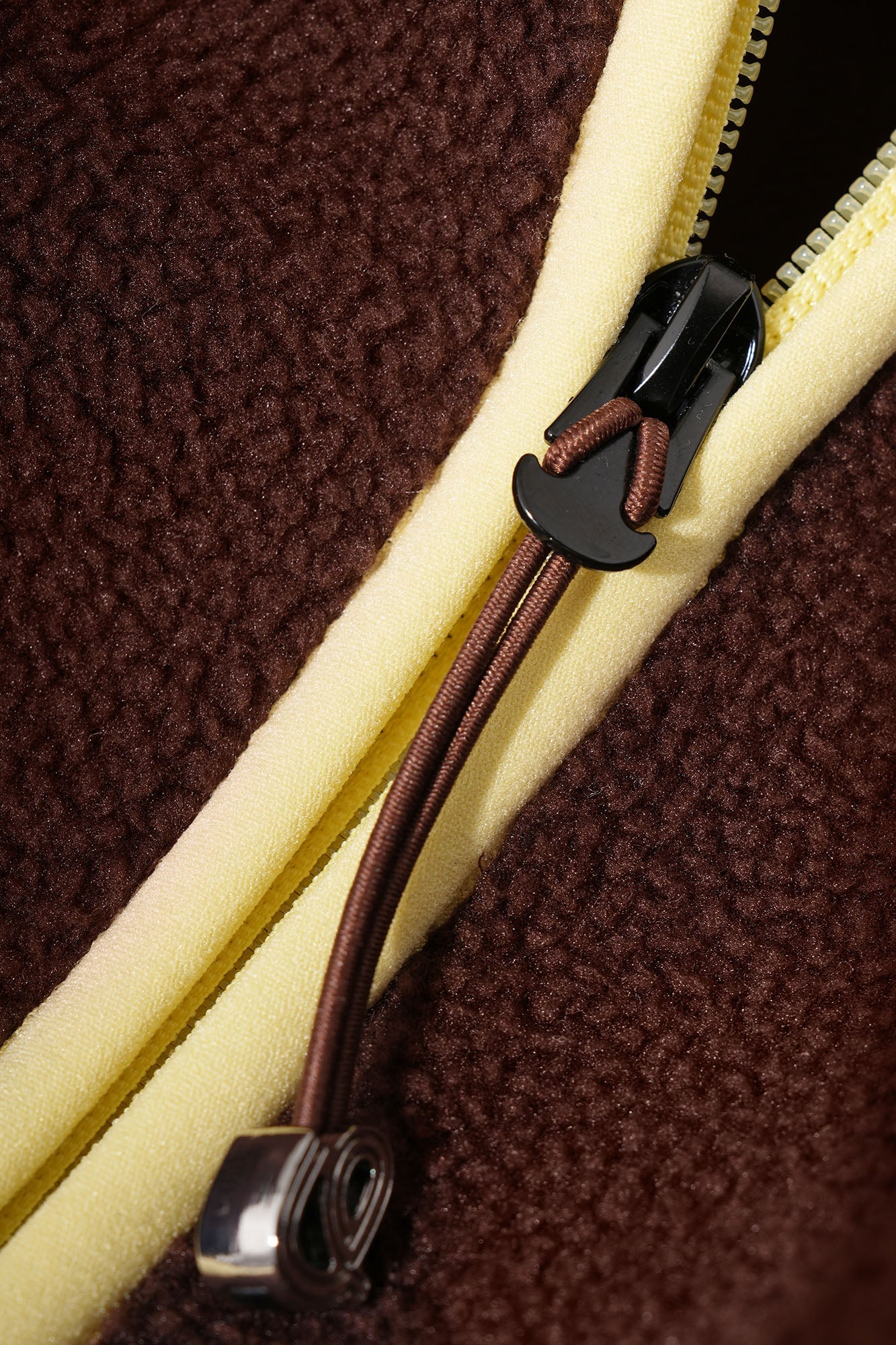 UMAMIISM Contrast Trim Fleece Jacket-Jacket-XS-Beige-Free Shipping Leatheretro