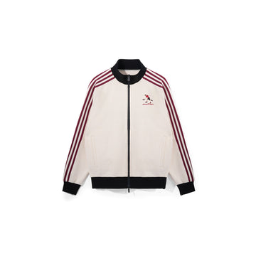 UMAMIISM Waffle Side Stripe Embroidered Track Jacket-Jacket-XS-Beige-Free Shipping Leatheretro