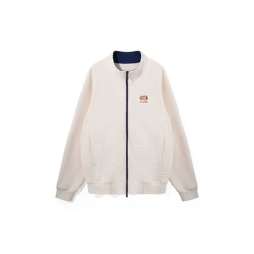 UMAMIISM Waffle Embroidered Fleece-Lined Jacket-Jacket-XS-Free Shipping Leatheretro