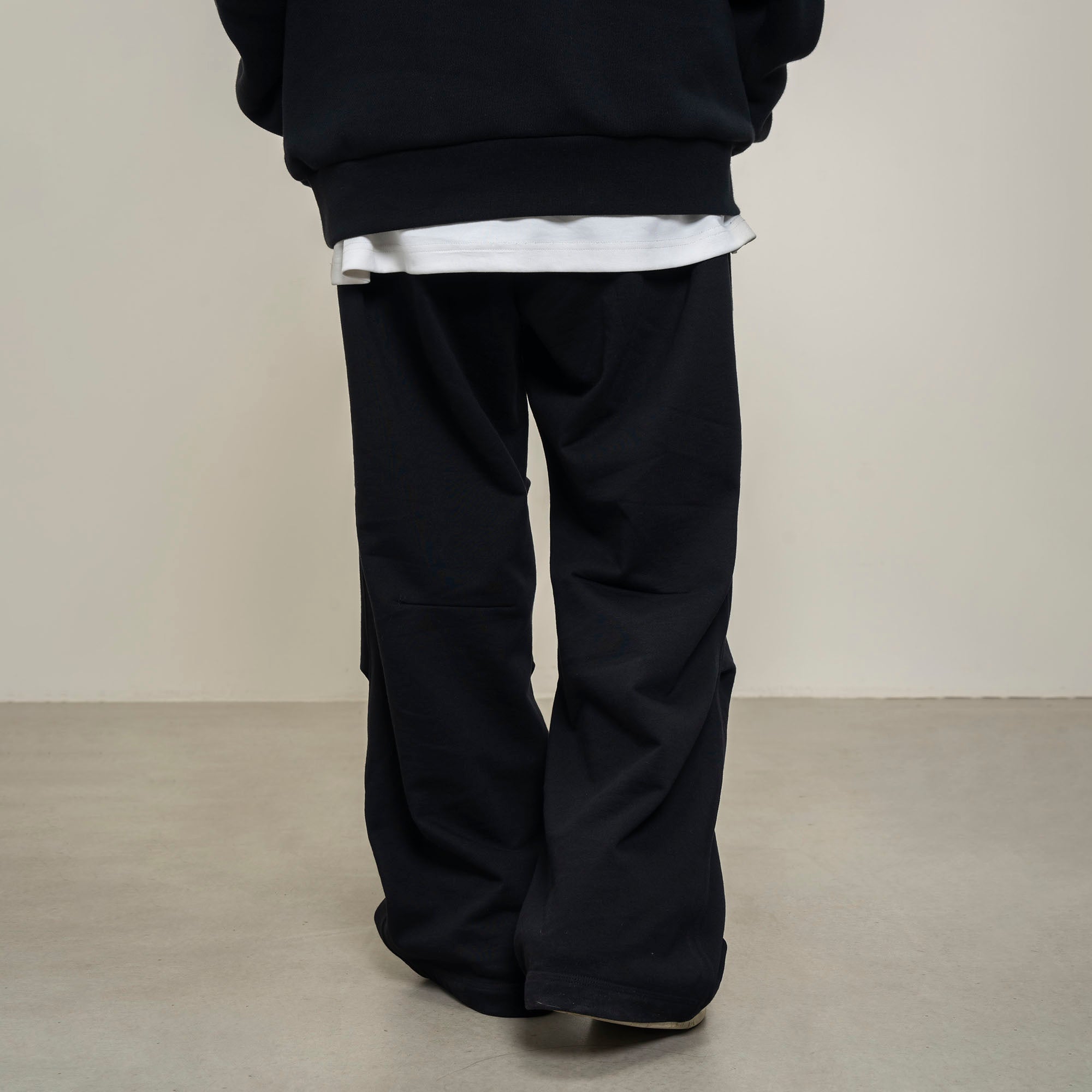 MAKEMORE Double Pleated Drawstring Sweatpants-Pants-S-Black-Free Shipping Leatheretro