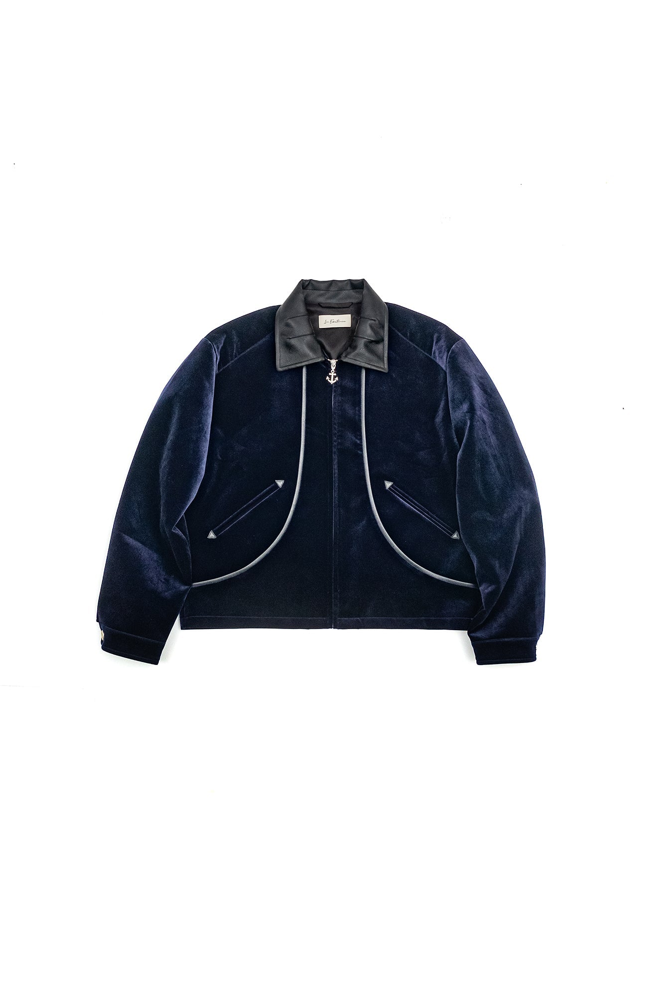 IN EXISTENCE Velvet Faux Leather Collar Jacket-Jacket-S-Free Shipping Leatheretro