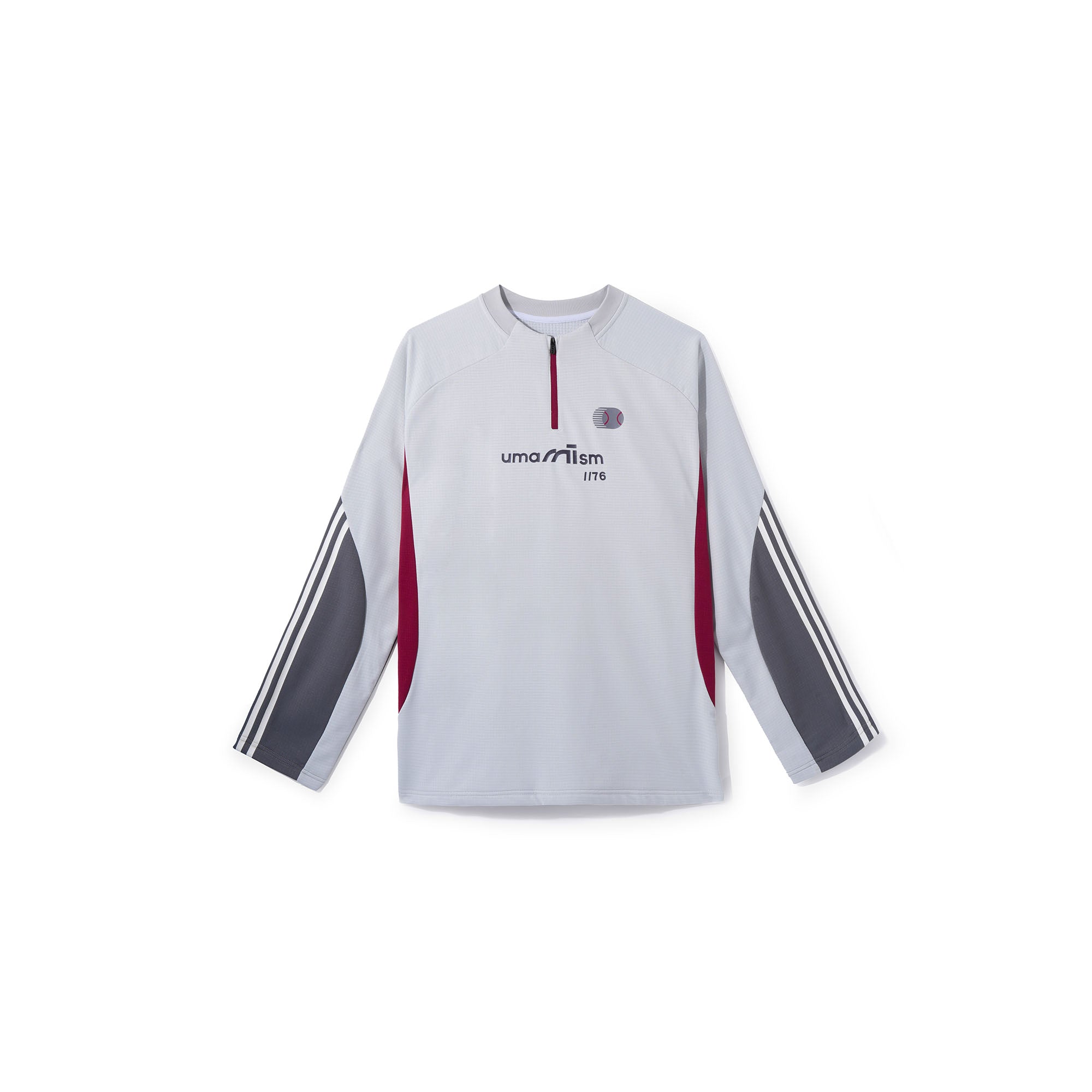 UMAMIISM Raglan Striped Fleece-Lined Sweatshirt-Sweatshirt-XS-Gray-Free Shipping Leatheretro