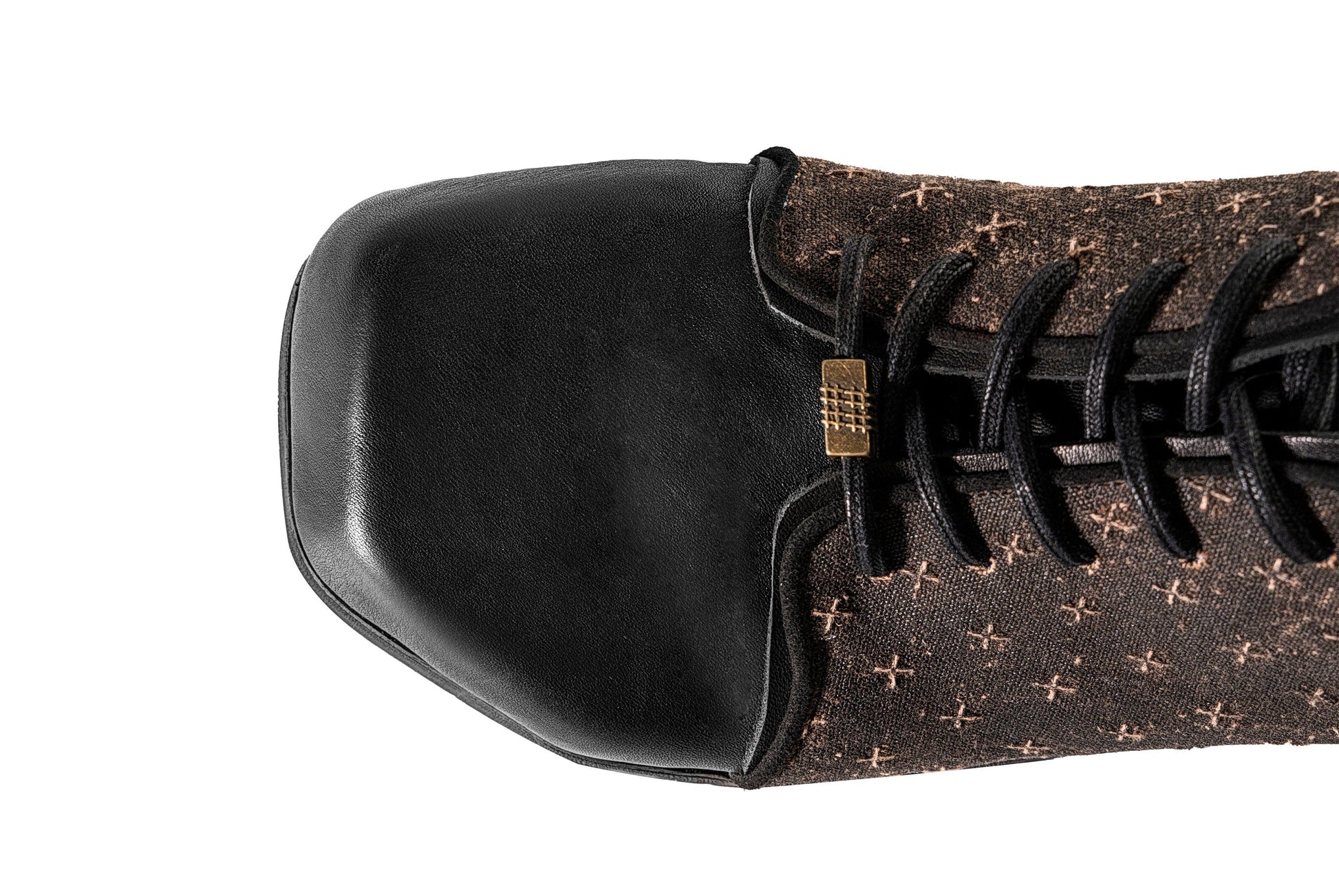 REWRITE Silk Panel Square-Toe Derby Shoes-Shoes-38.5-Free Shipping Leatheretro
