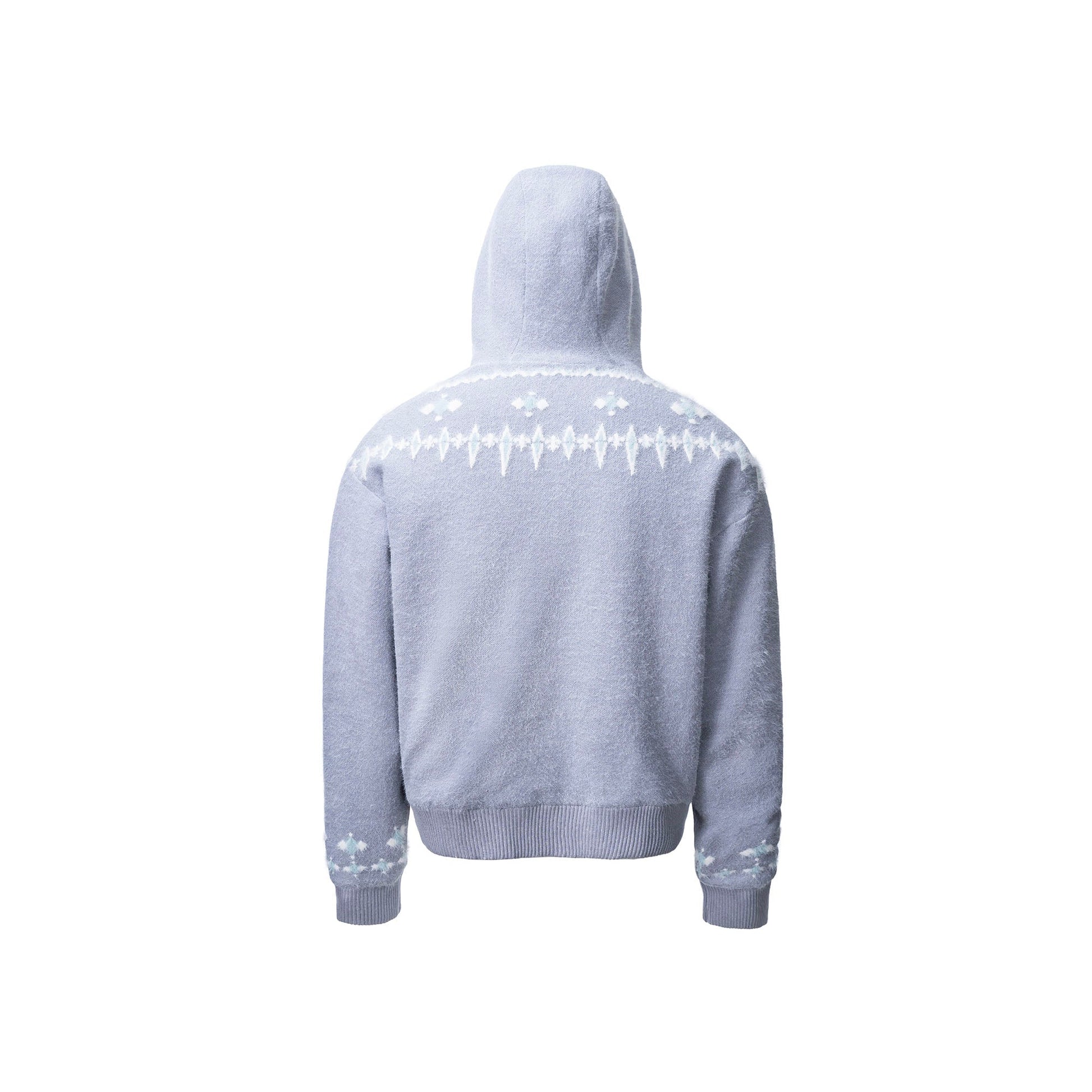 CATSSTAC Jacquard Knit Faux-Fur Lined Hooded Jacket-Jacket-M (Preorder)-Free Shipping Leatheretro