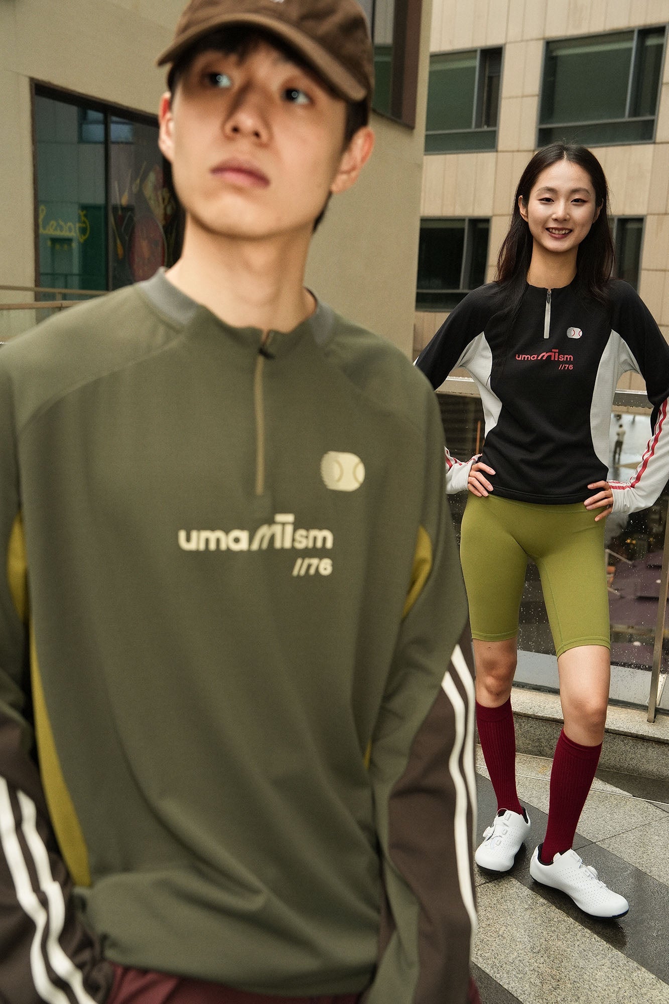UMAMIISM Raglan Striped Fleece-Lined Sweatshirt-Sweatshirt-XS-Dark Blue-Free Shipping Leatheretro